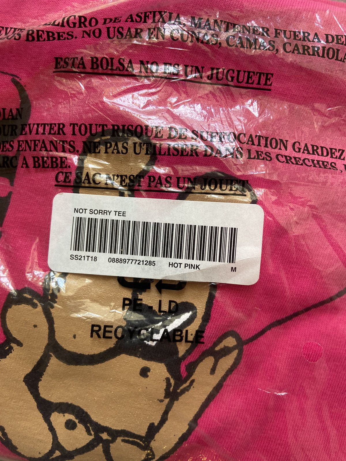 Supreme Not Sorry size Medium Pink
