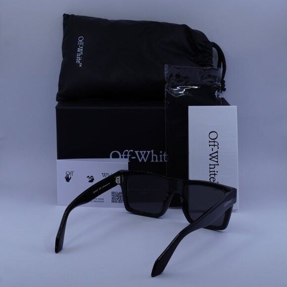 Off-White Off-White OERI109 LAWTON 1007 Sunglasses Black Square Frame Size ONE SIZE - 10 Thumbnail