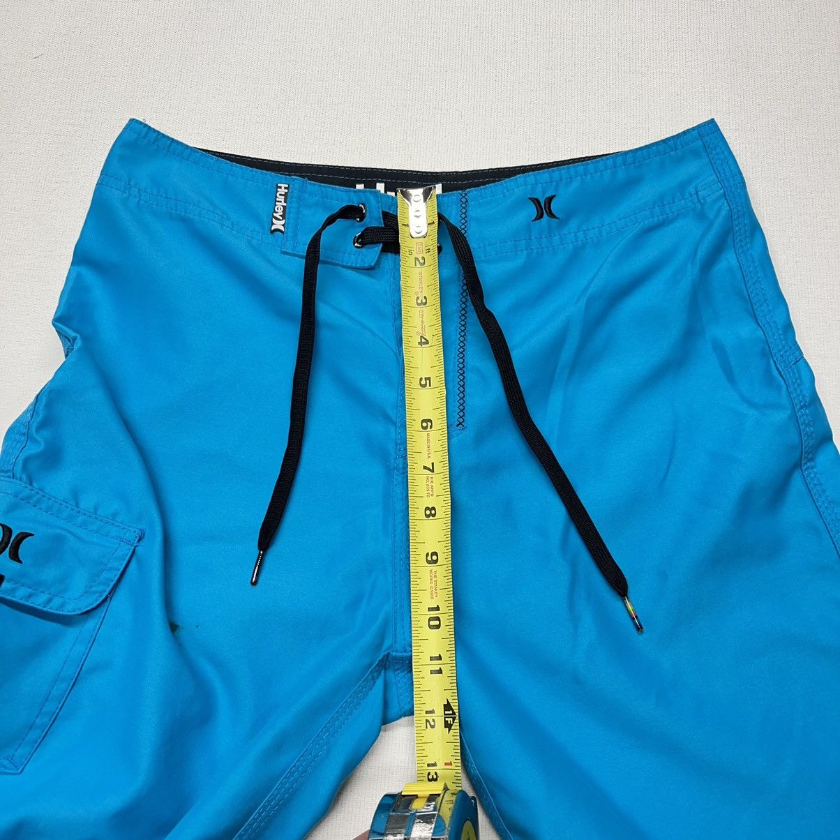Hurley Hurley Swim Shorts Blue Board Trunks Pocket Beach Pool Logo Size US 29 - 17 Thumbnail