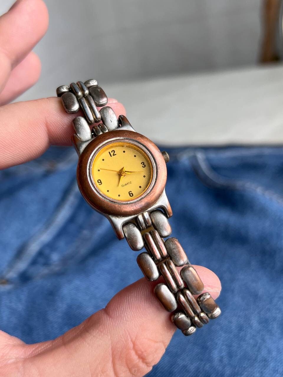 Japanese Brand × Jewelry × Vintage RETRO Japan Stylish Fashion Watch Analog Futuristic Yellow Size ONE SIZE - 3 Thumbnail