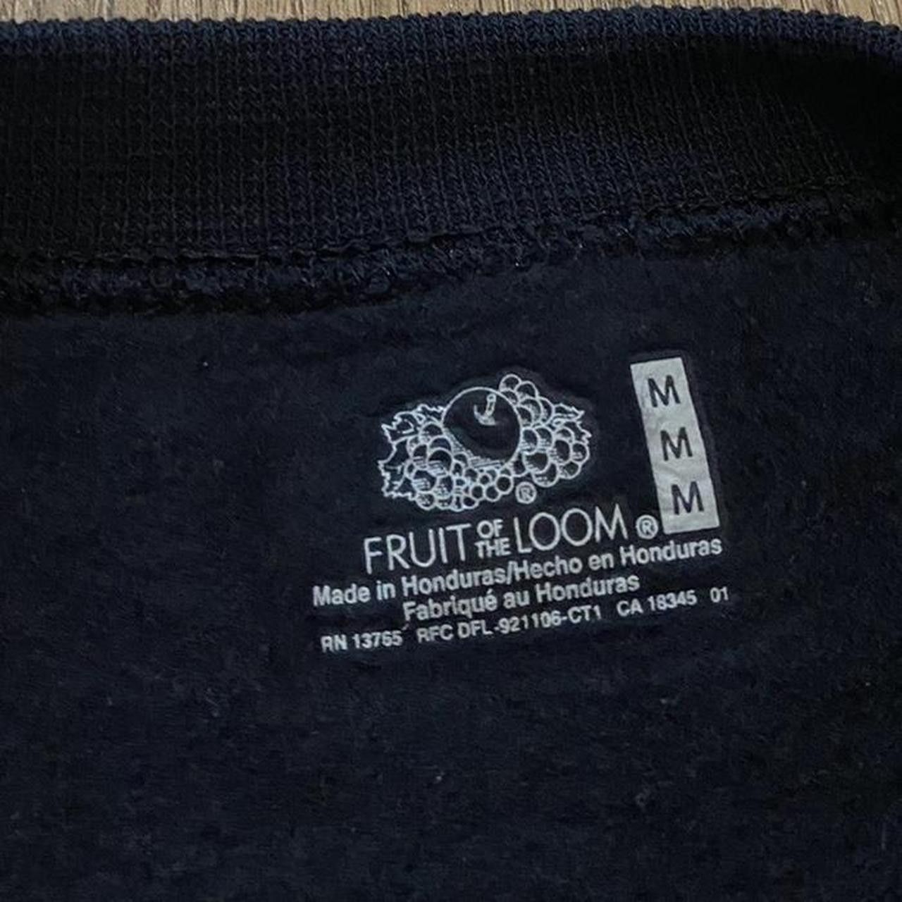 Fruit Of The Loom Vintage Y2K 2000s Black crewneck sweatshirt Fruit Size US M / EU 48-50 / 2 - 4 Thumbnail