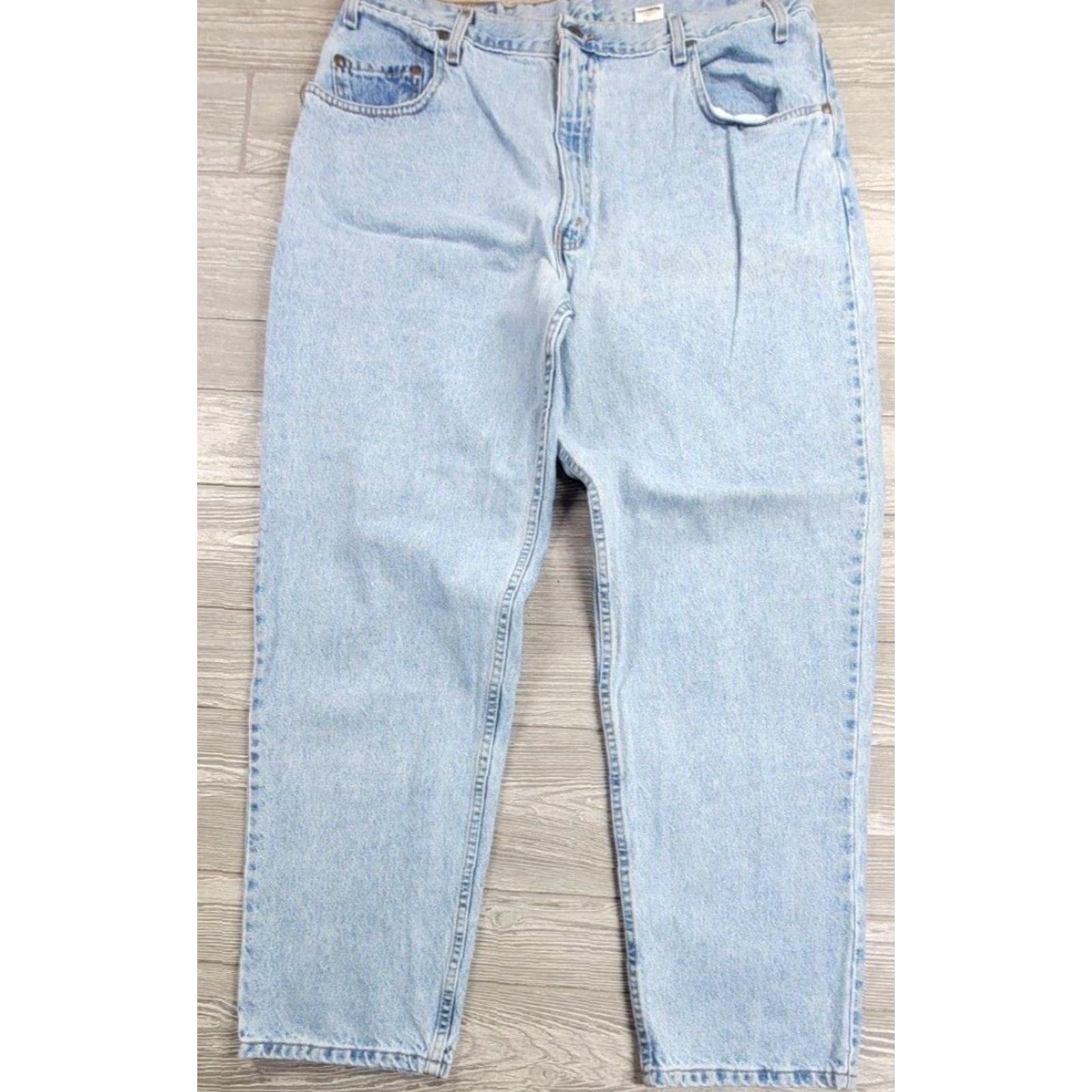 Levi's VINTAGE Levi's 545 Jeans Loose Fit 38x32 Light Blue USA Brown Tab Tapered 5-Pocket Men Size US 38 / EU 54 - 2 Thumbnail