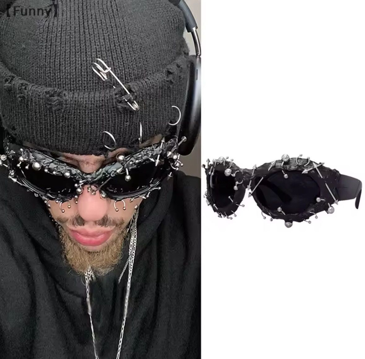 Vintage Trendy Punk Style Outdoor Sunglasses Size ONE SIZE - 1 Thumbnail