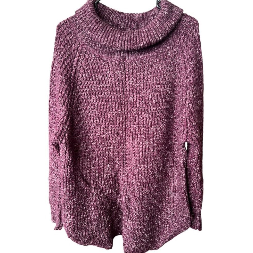 Free People Free People Purple Turtleneck Pullover Knit Sweater, S Size S / US 4 / IT 40 - 3 Thumbnail