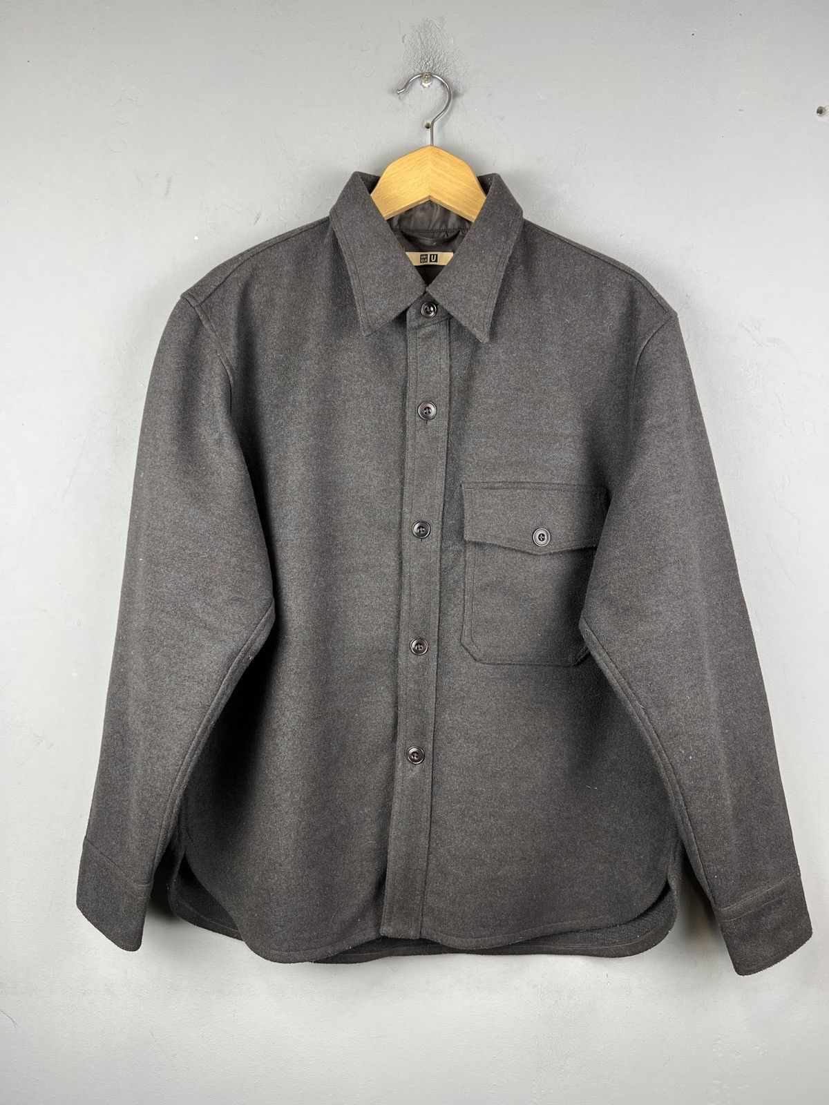 Uniqlo Uniqlo U Wool Overshirt Jacket Plaid Medium M Size US M / EU 48-50 / 2 - 1 Thumbnail