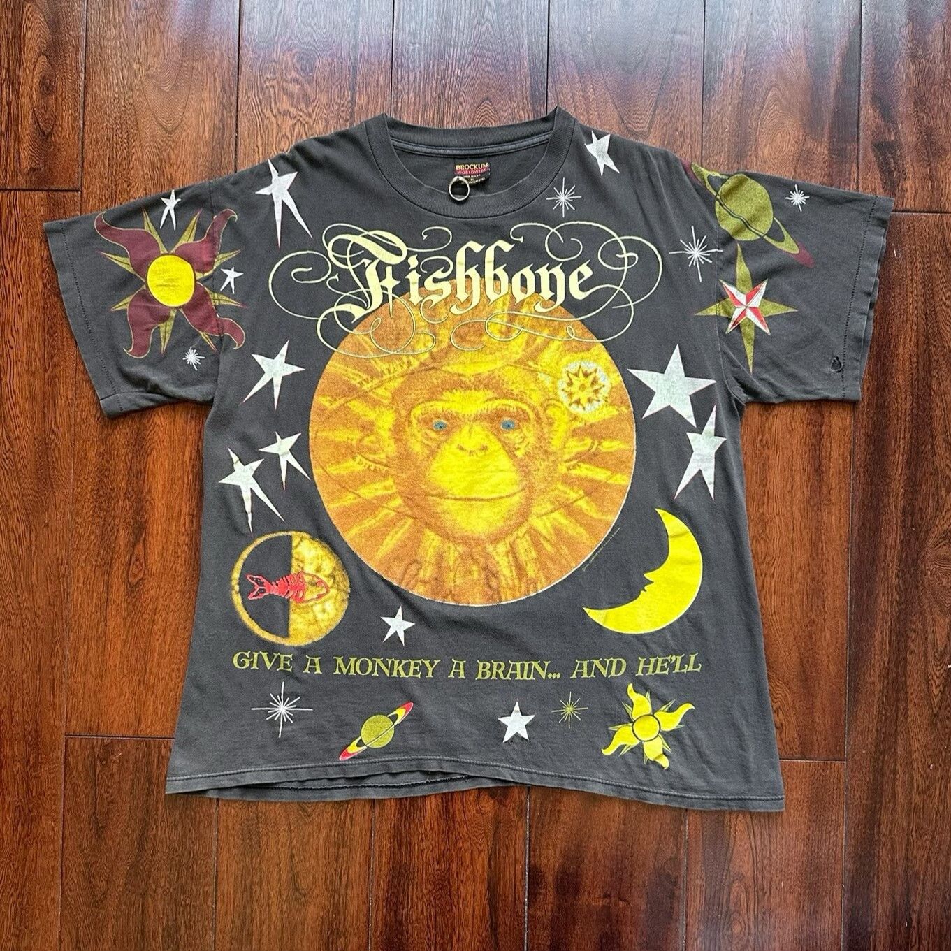 Vintage Vintage Fishbone Ape Man Tee 1993 Size US L / EU 52-54 / 3 - 1 Thumbnail