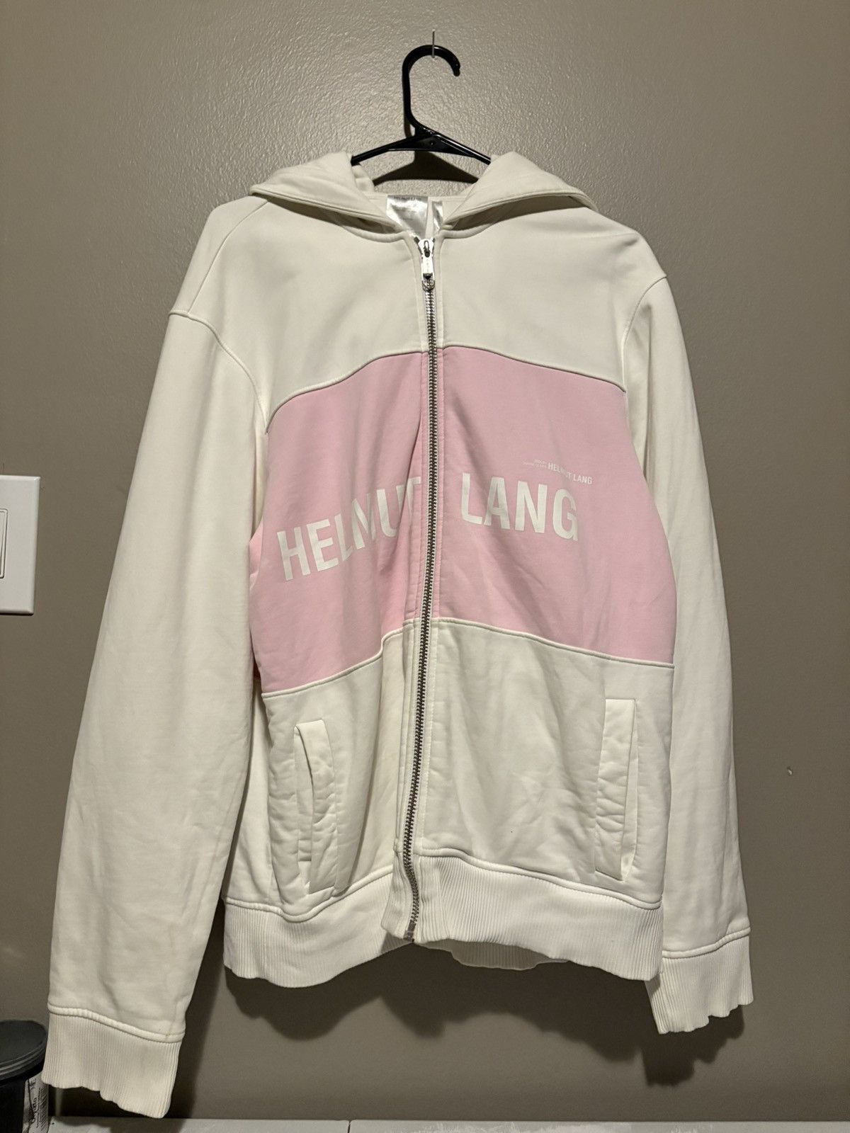 ヘルムートラング HELMUT LANG 2021AW Neoprene Logo Zip Hoodie