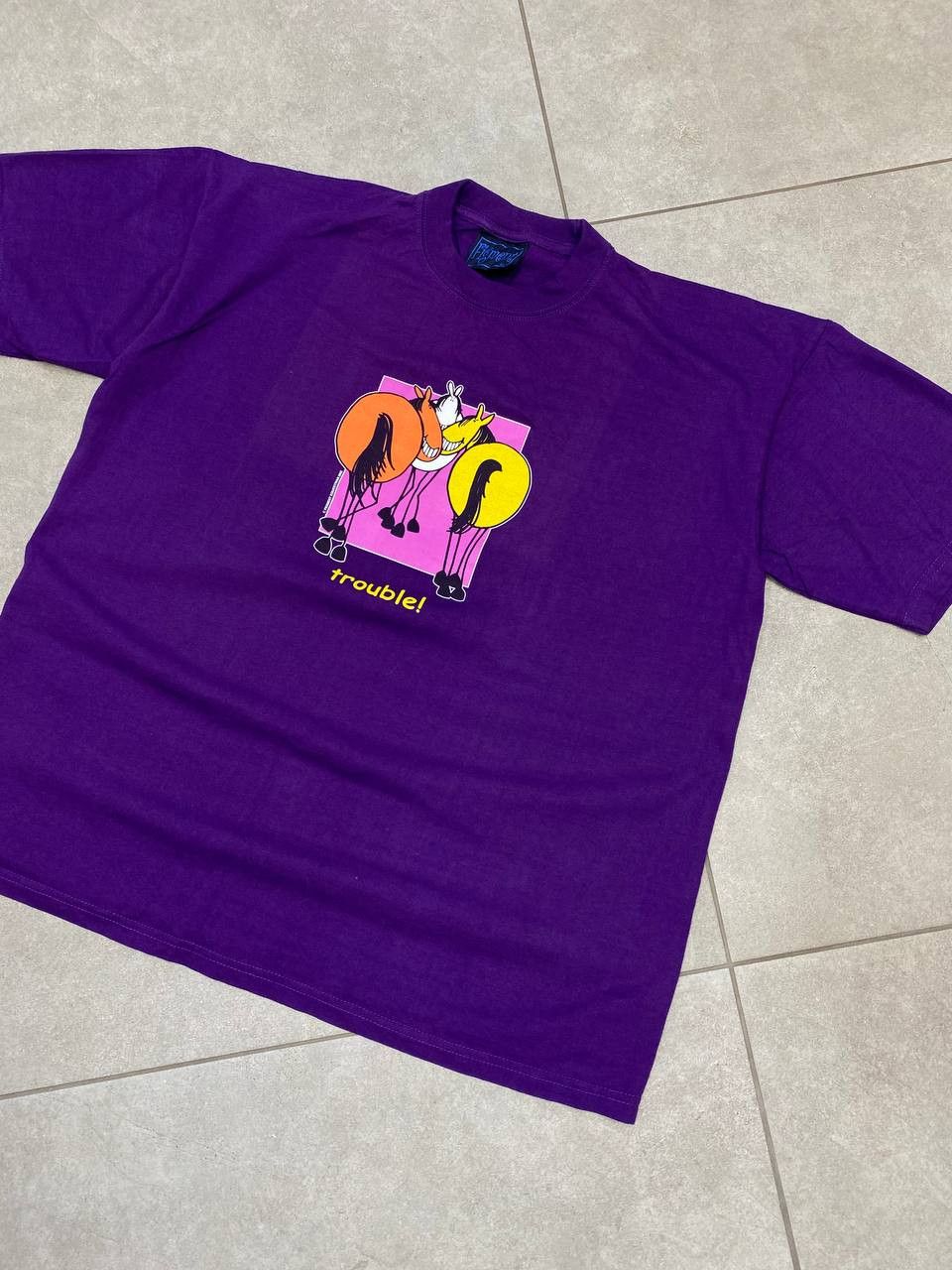 Cartoon Network Vintage Figment Disney 2002 Horses Trouble! Promo T-Shirt Size US M / EU 48-50 / 2 - 6 Thumbnail