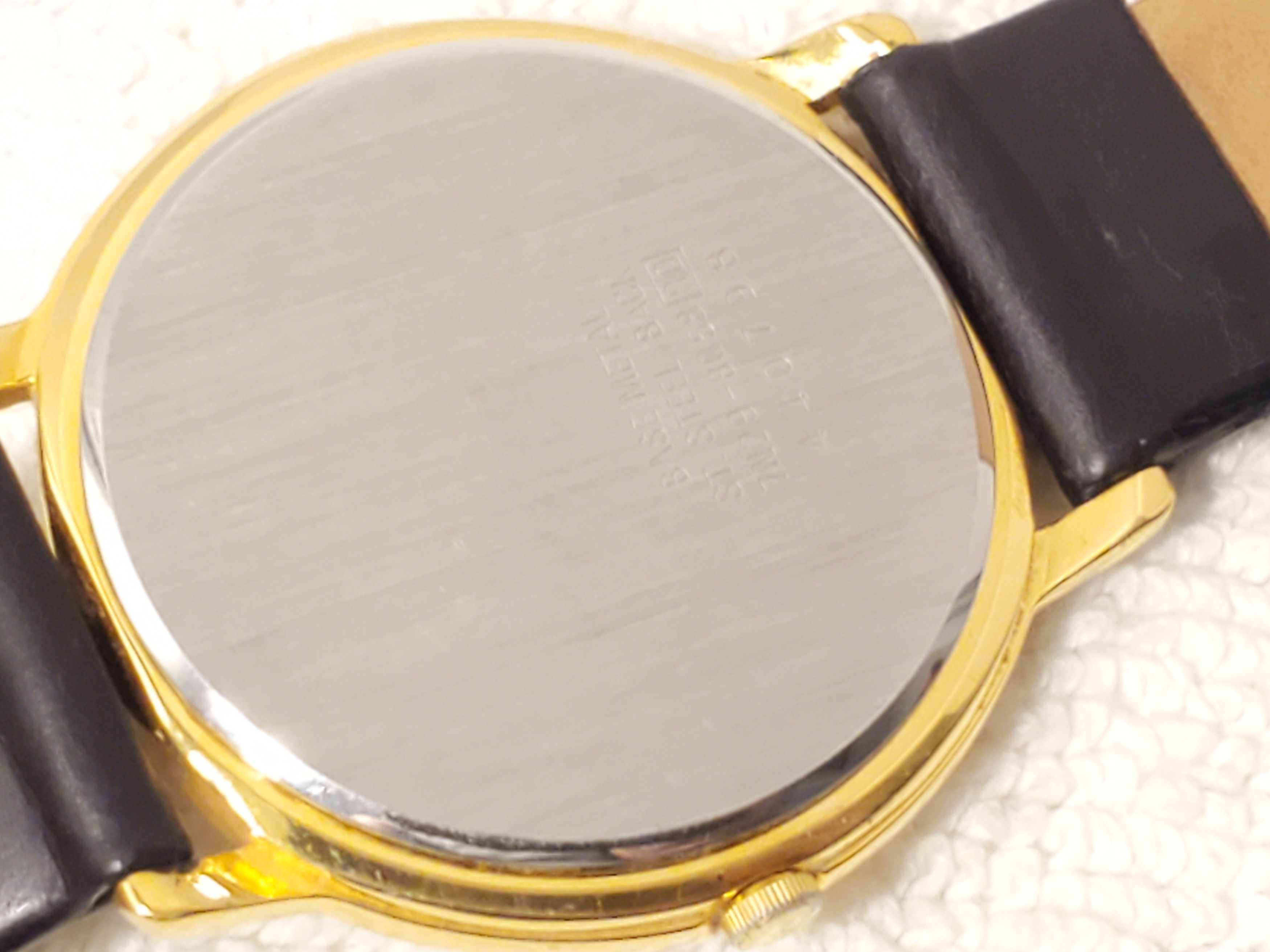 Seiko Vintage Seiko Men Date Watch Black Leather Strap S Steel Size 34 - 8 Thumbnail