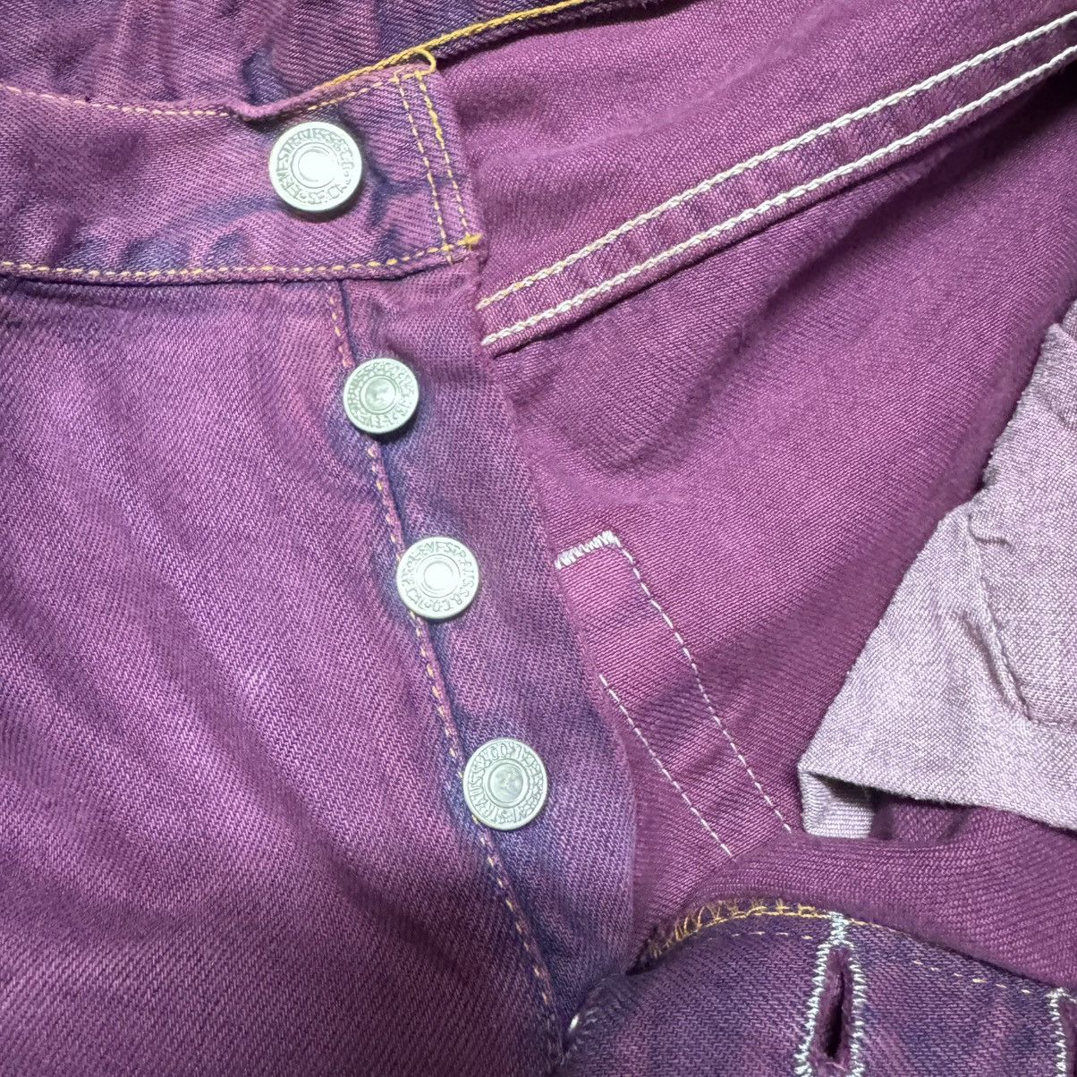 Levi's Vintage Levis 501 Dusty Purple Dyed Jeans Size US 33 - 16 Thumbnail