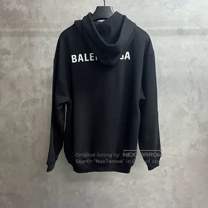 Balenciaga Balenciaga Black logo print hooded solid long sleeve Size US S / EU 44-46 / 1 - 5 Thumbnail