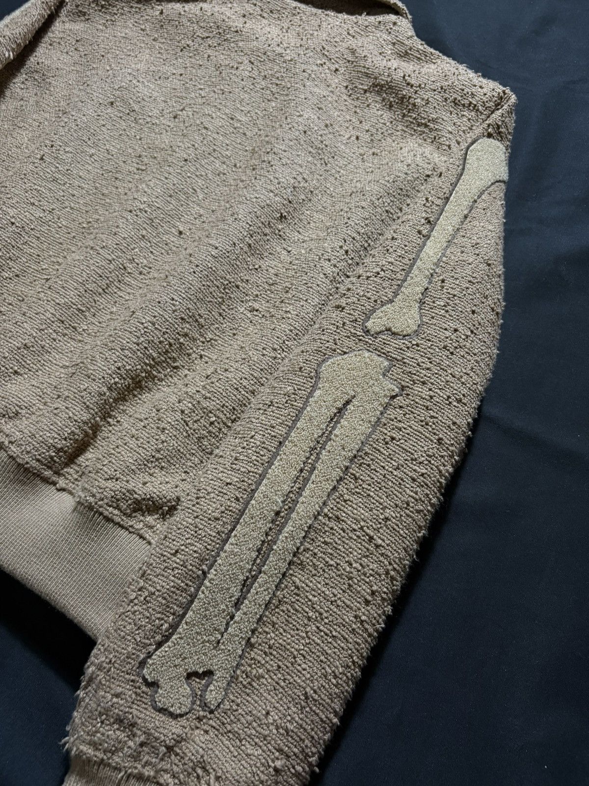 Amiri Amiri Bones Brown Boucle Varsity Jacket - Size 52 Size US L / EU 52-54 / 3 - 3 Thumbnail