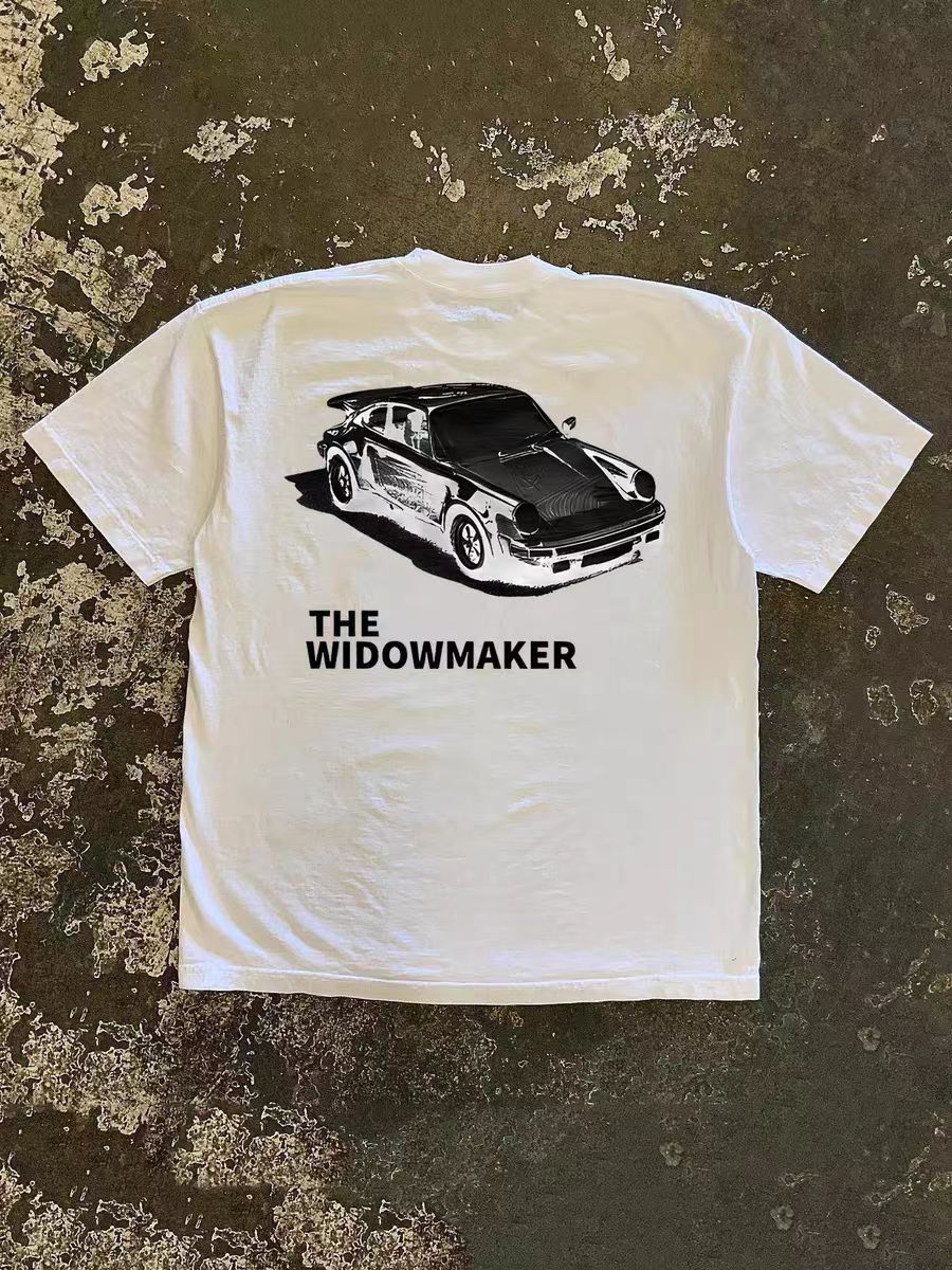 Japanese Brand × Vintage White street washed retro car print t-shirt Size US M / EU 48-50 / 2 - 1 Thumbnail