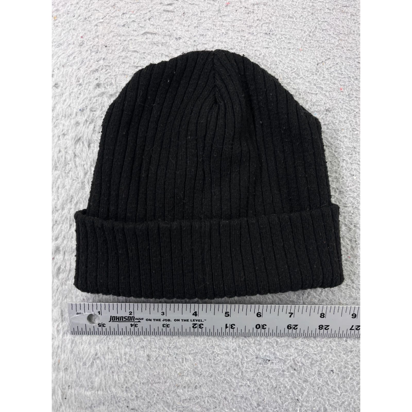 Vintage Time And Tru Beanie Toque Womens One Size Black Ribbed Knit Polyester Blend Ski Size ONE SIZE - 2 Thumbnail