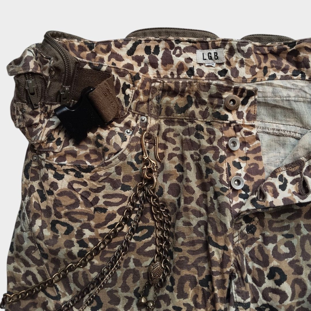 Le Grande Bleu (L.G.B.) L.G.B bullet waist bag zaire camo flare pant Size US 27 - 5 Thumbnail