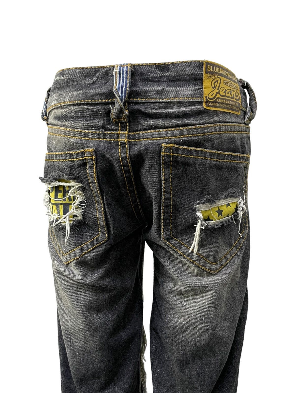 Hysteric Glamour Blue Moon Japan Distressed Patchwork Details Jeans Size US 29 - 5 Thumbnail