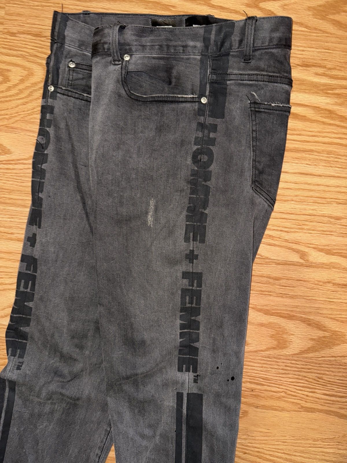 Homme + Femme La Homme + Femme Striped Jeans Size US 33 - 2 Thumbnail