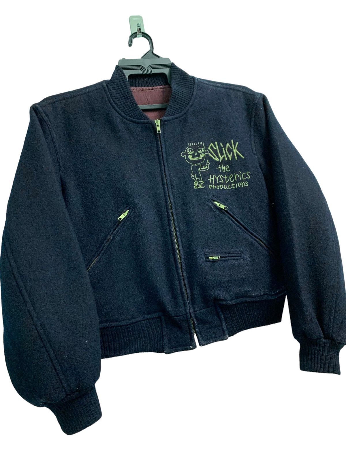 Hysteric Glamour 🔥 Vintage 90s Hysterics Glamour Bomber Wool Jacket Size US S / EU 44-46 / 1 - 2 Thumbnail