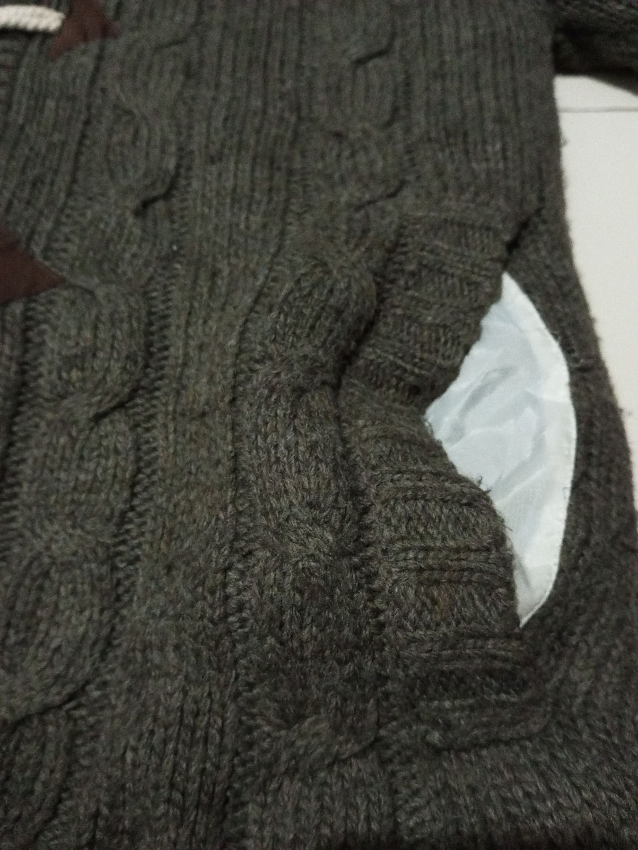 Japanese Brand Peyote - Fur hoodie Cabel Knit ifsixwasnine lgb style Size US L / EU 52-54 / 3 - 4 Thumbnail