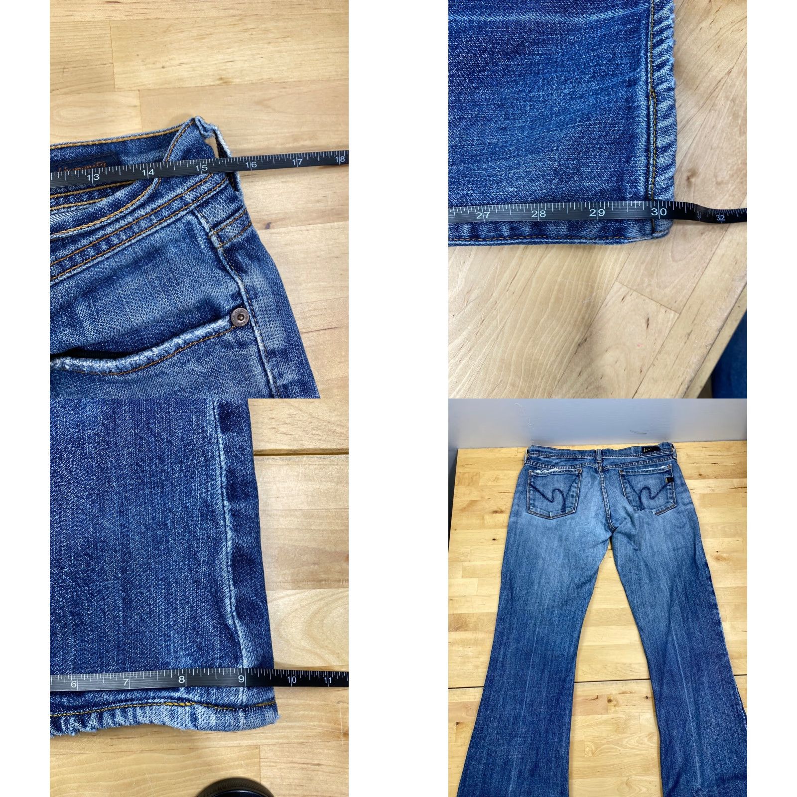 Citizens Of Humanity Citizens of Humanity Womens Jeans Flared Blue 29 Low Waist Casual Size 29 Womens Jeans Flared Blue 29 N/A Size 29" - 8 Thumbnail