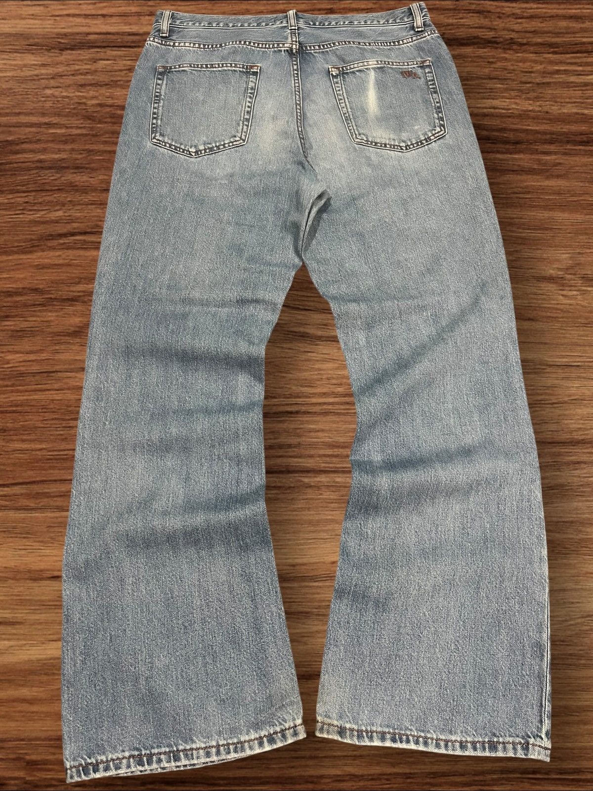 JW Anderson × Japanese Brand × Uniqlo Vintage Japan J.W Anderson x Uniqlo Blue Washed Flare Jeans Size US 33 - 2 Thumbnail