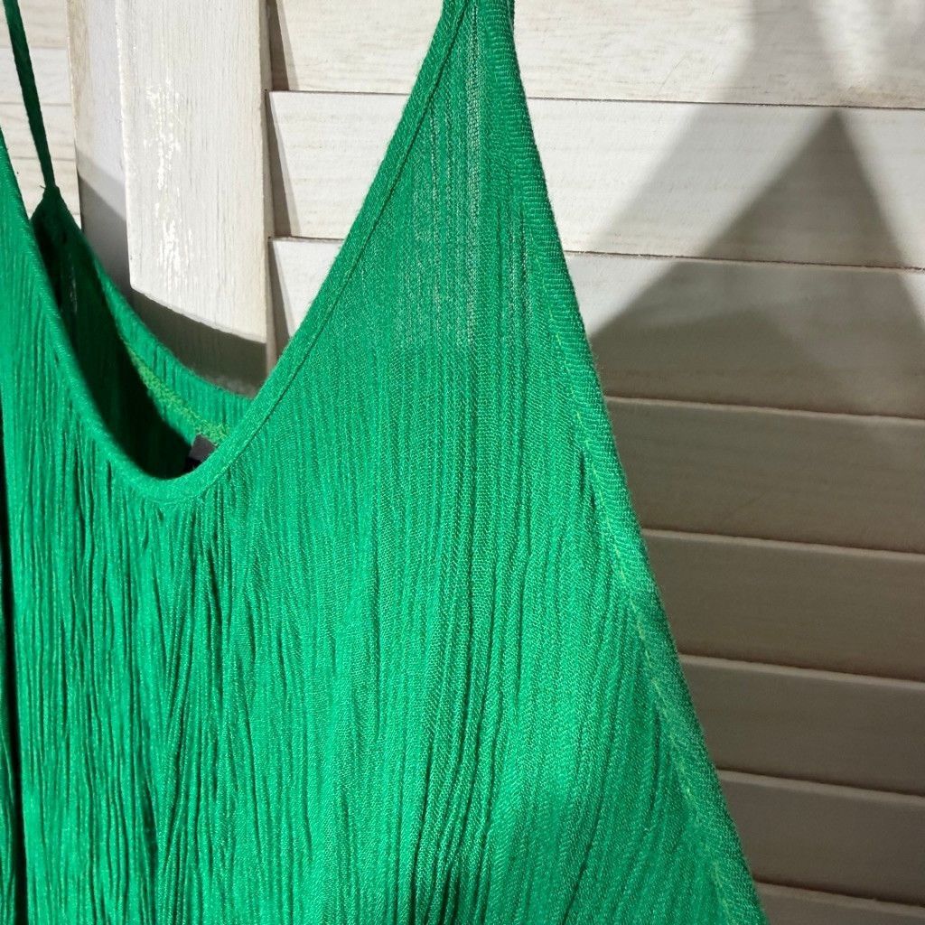 Y2K Green Boho Jumpsuit Pull On Style Wide Legs Overalls M, Women's (Size 27) — image 6 of 6