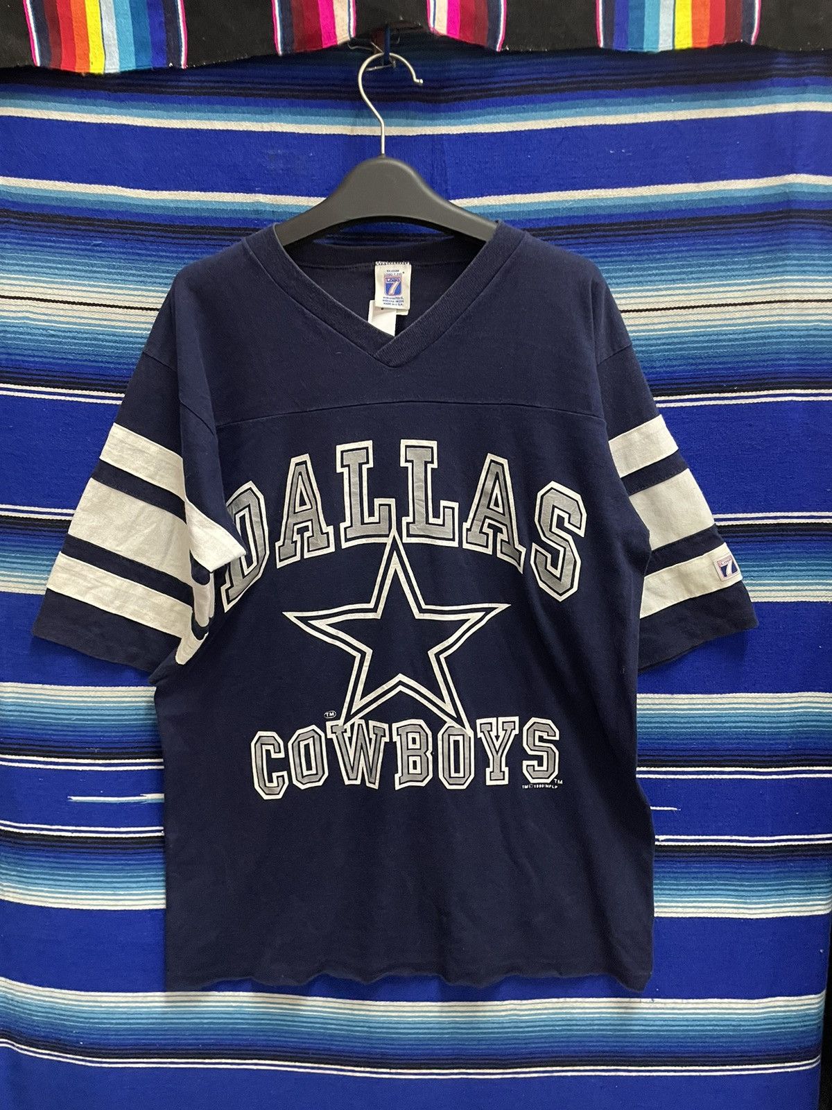 Logo 7 DALLAS COWBOYS 90s THREE QUATER TEE Size US M / EU 48-50 / 2 - 1 Thumbnail