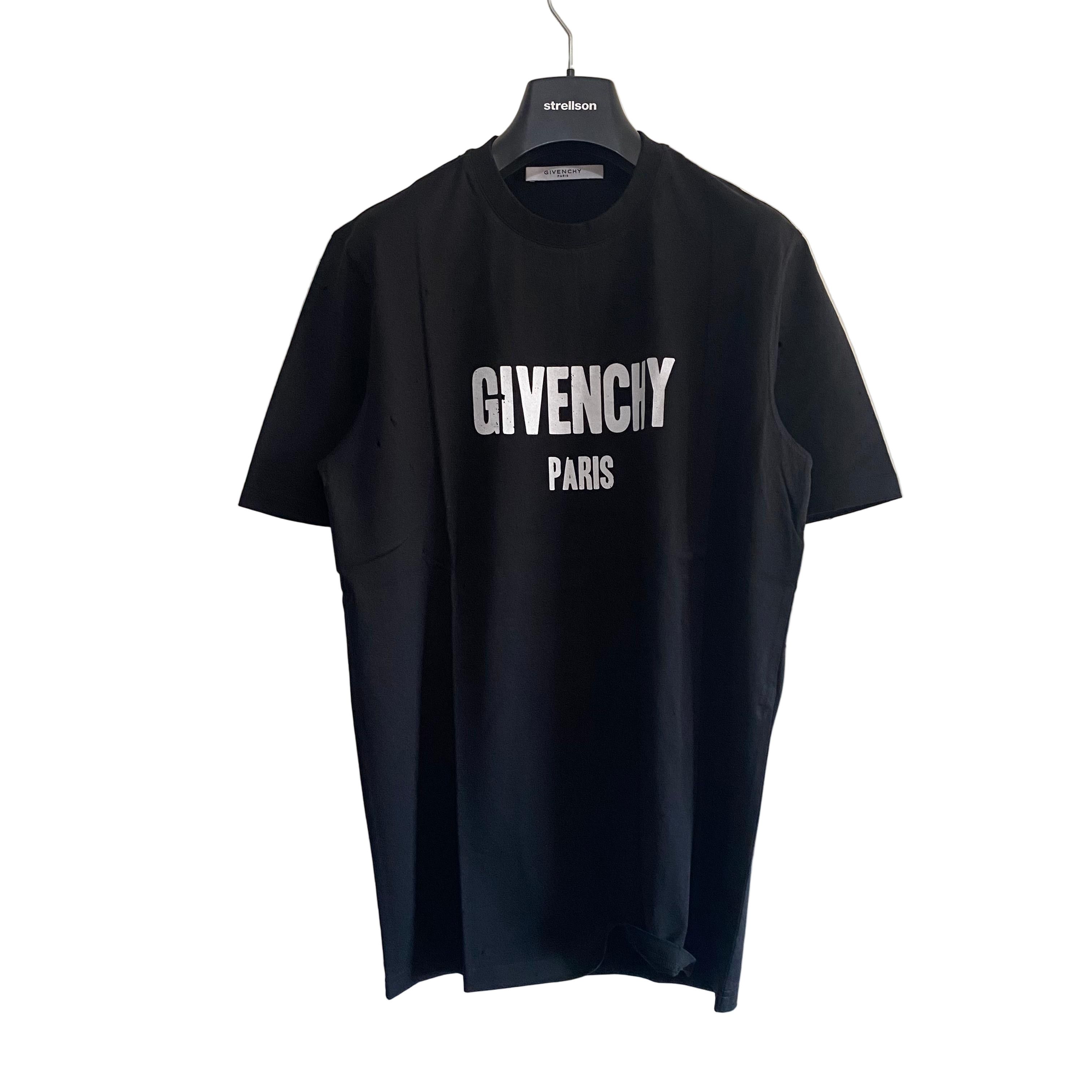 Black Distressed Logo T-Shirt