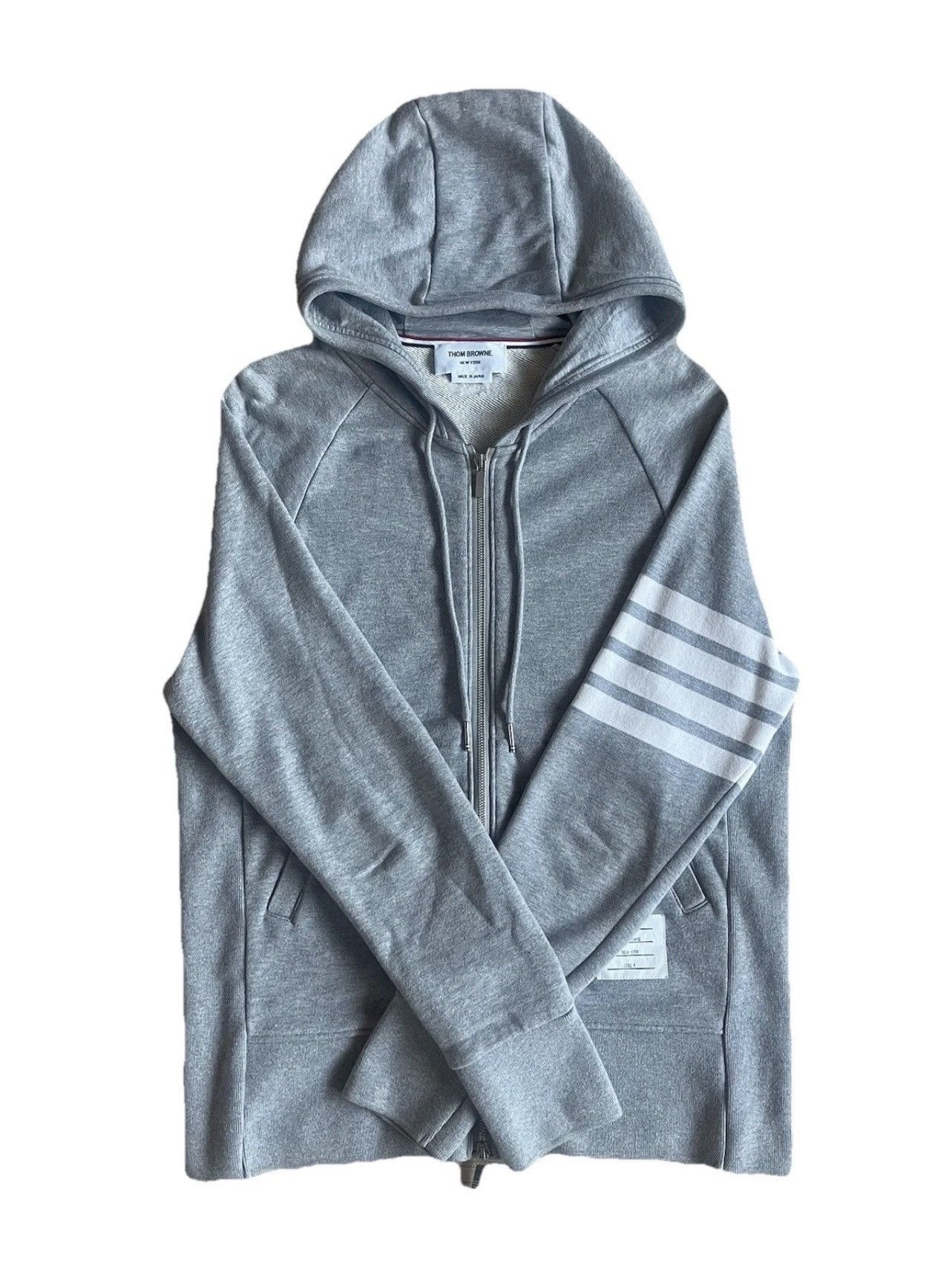 Thom Browne Grey Thom Browne Zip Up Hoodie (Retail $1,035) Size US M / EU 48-50 / 2 - 1 Thumbnail