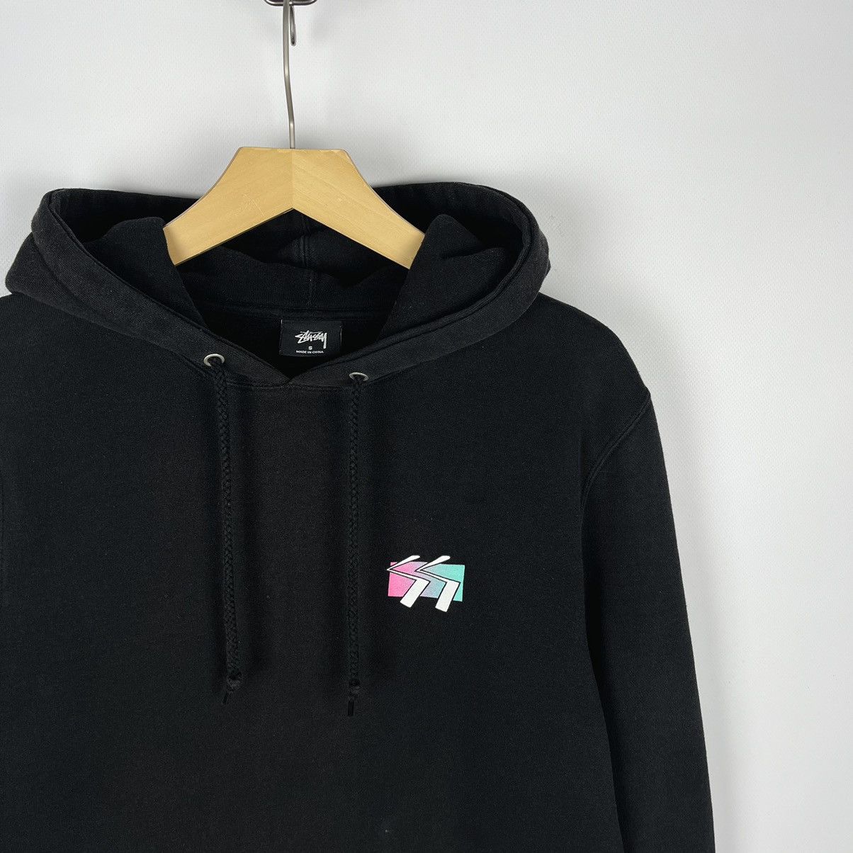 Stussy Vintage Y2K Stussy Big Logo Hoodie Black Size S Size US S / EU 44-46 / 1 - 9 Thumbnail