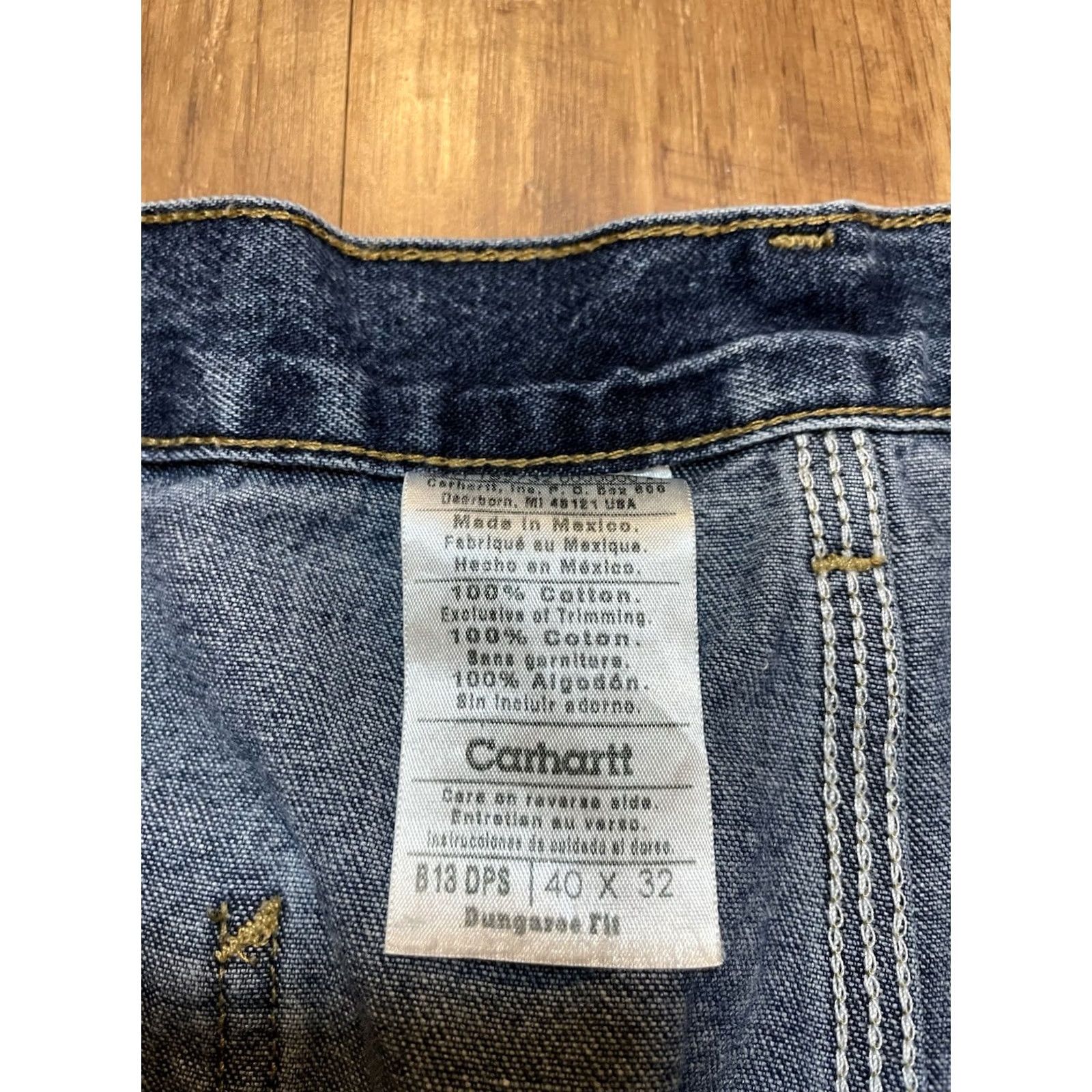 Carhartt Carhartt Jeans Mens 38x30 Denim Blue Dungaree Fit 5-Pocket Straight Casual Size US 38 / EU 54 - 6 Thumbnail