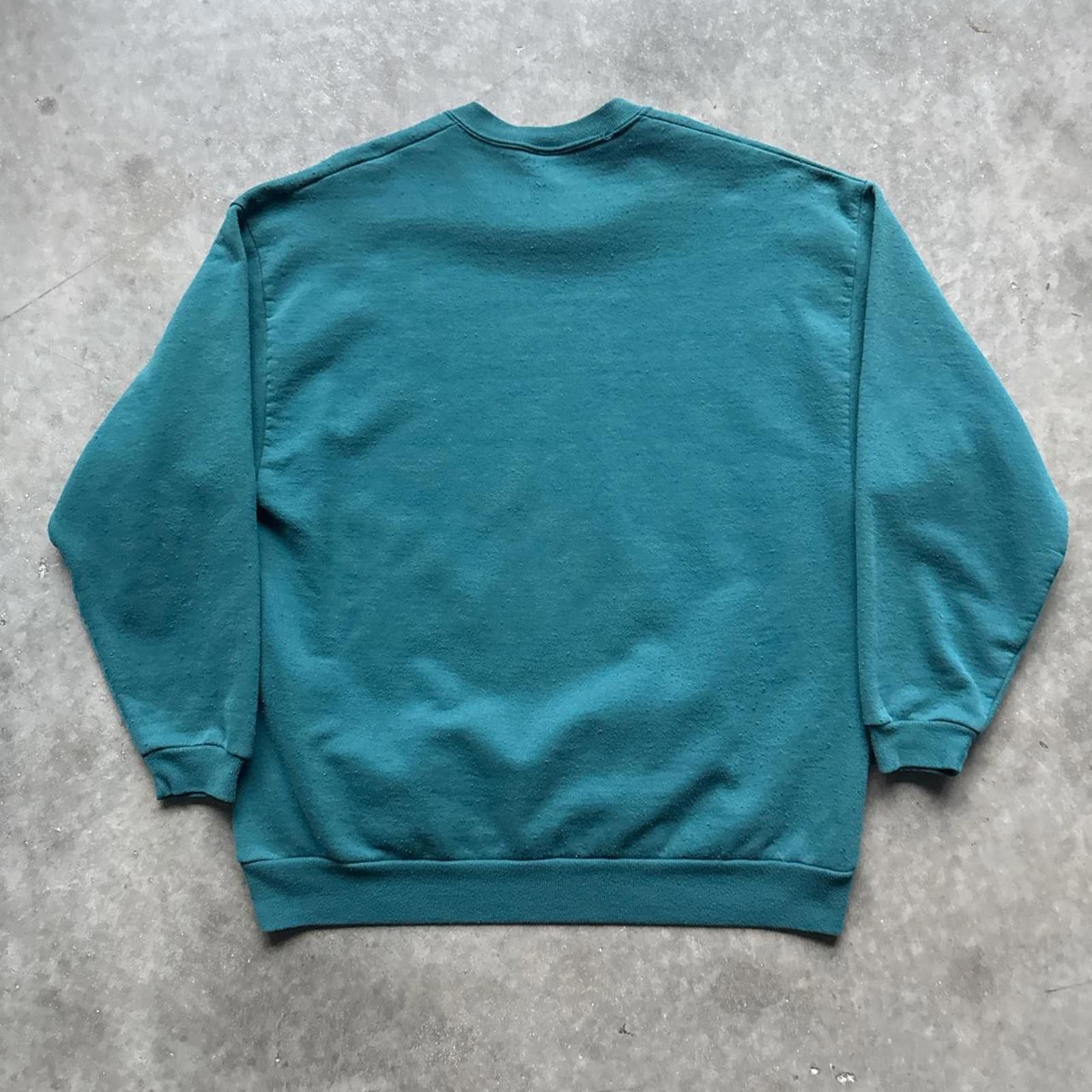 Jerzees Jerzees Crewneck Vintage Y2k Teal Green Sweatshirt Size US M / EU 48-50 / 2 - 2 Thumbnail
