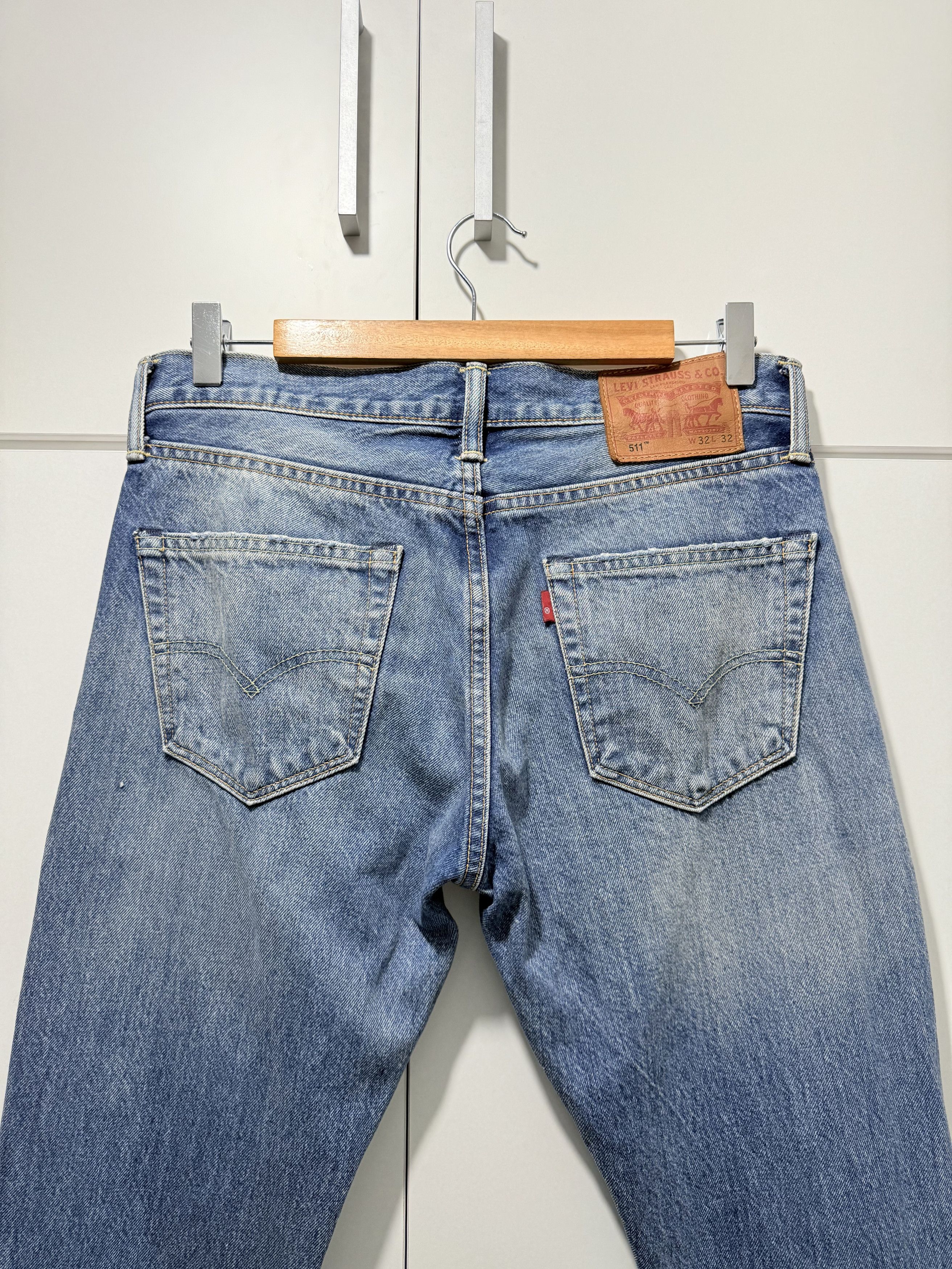 Levi's Levi's 511 Selvedge Distressed Blue Denim Jeans W31 L30 Size US 31 - 5 Thumbnail