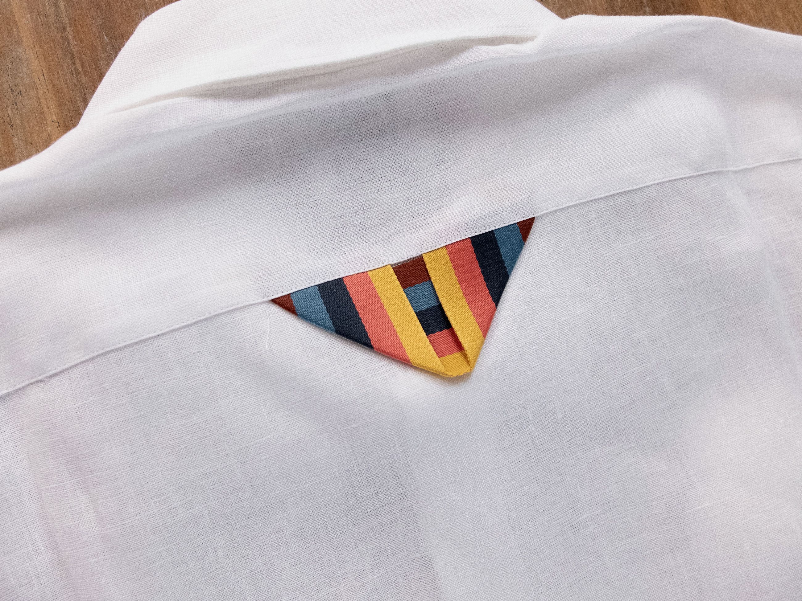 Paul Smith PAUL SMITH white linen shirt w Artist stripe detail Medium Size US M / EU 48-50 / 2 - 9 Thumbnail