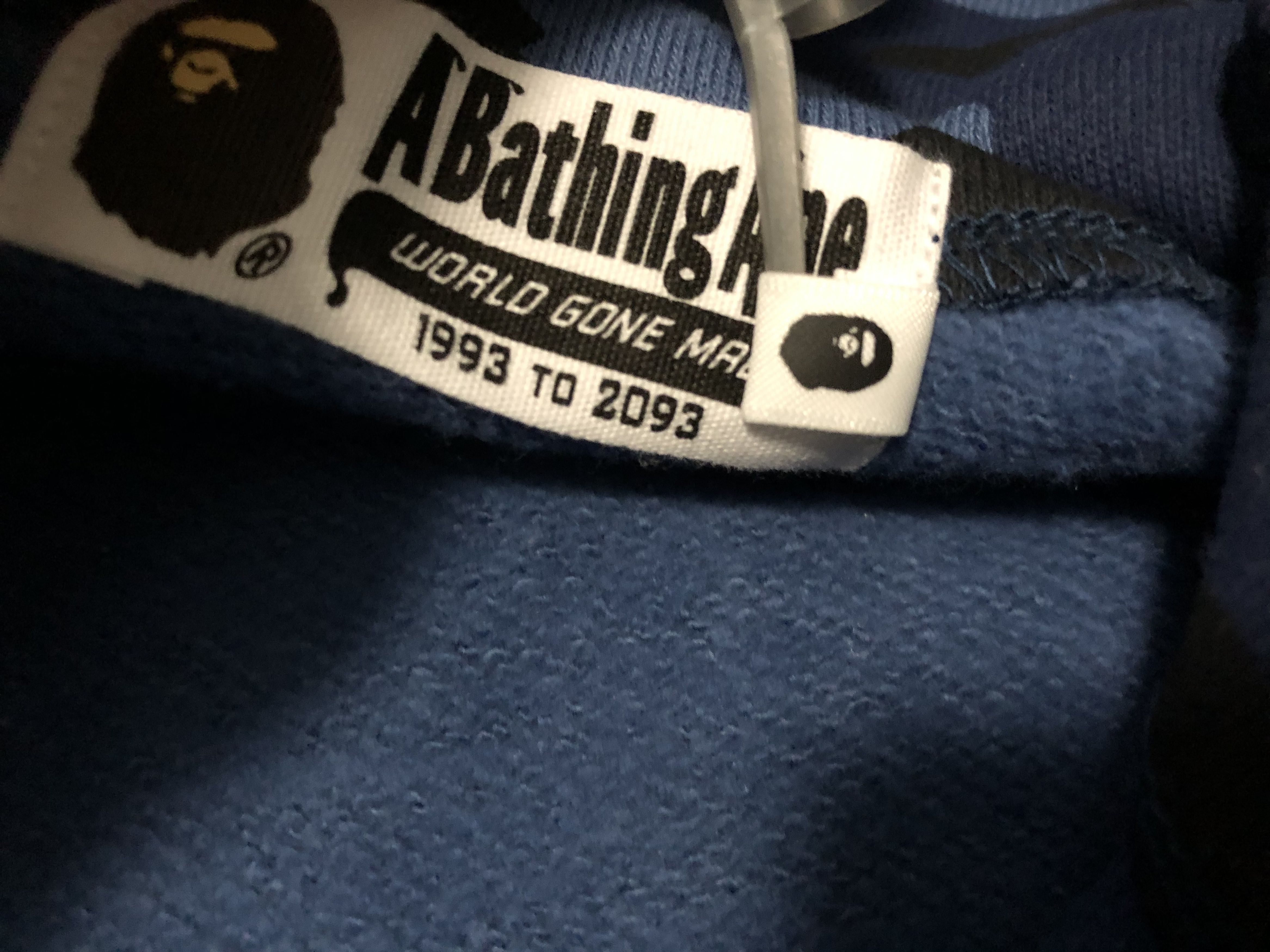 Bape Bape Color Camo Seperate Shark Hoodie Full Zip Blue - Large Size US L / EU 52-54 / 3 - 7 Thumbnail