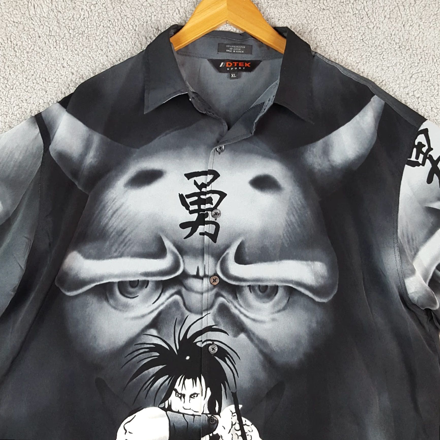 Vintage VINTAGE Y2K Anime Samurai Button Up Mens XL Japanese Manga Grunge 2000s Shirt Size US XL / EU 56 / 4 - 2 Thumbnail
