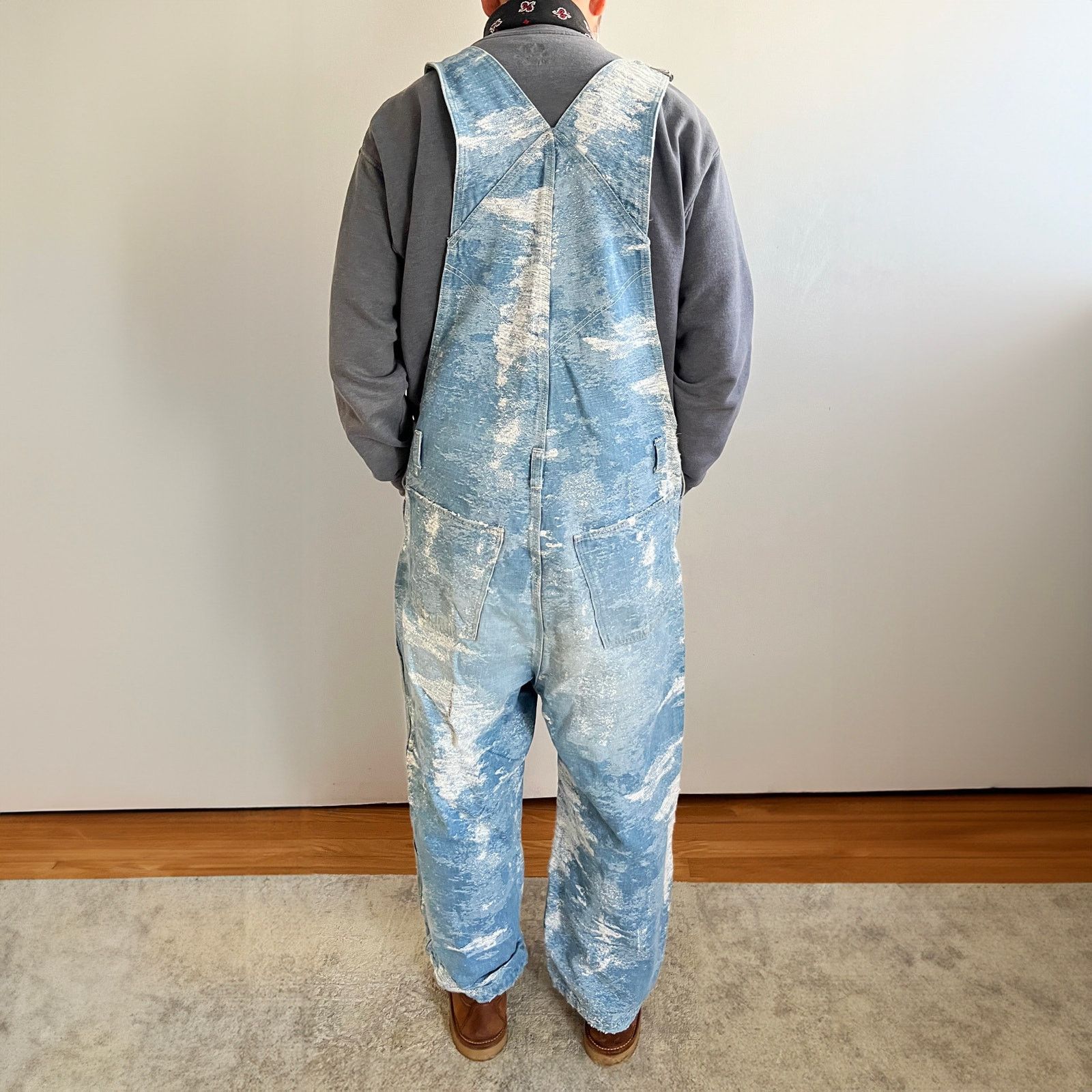 TAAKK TAAKK Distressed Denim Overalls Japan Designer Wide Leg Size US 35 - 11 Thumbnail