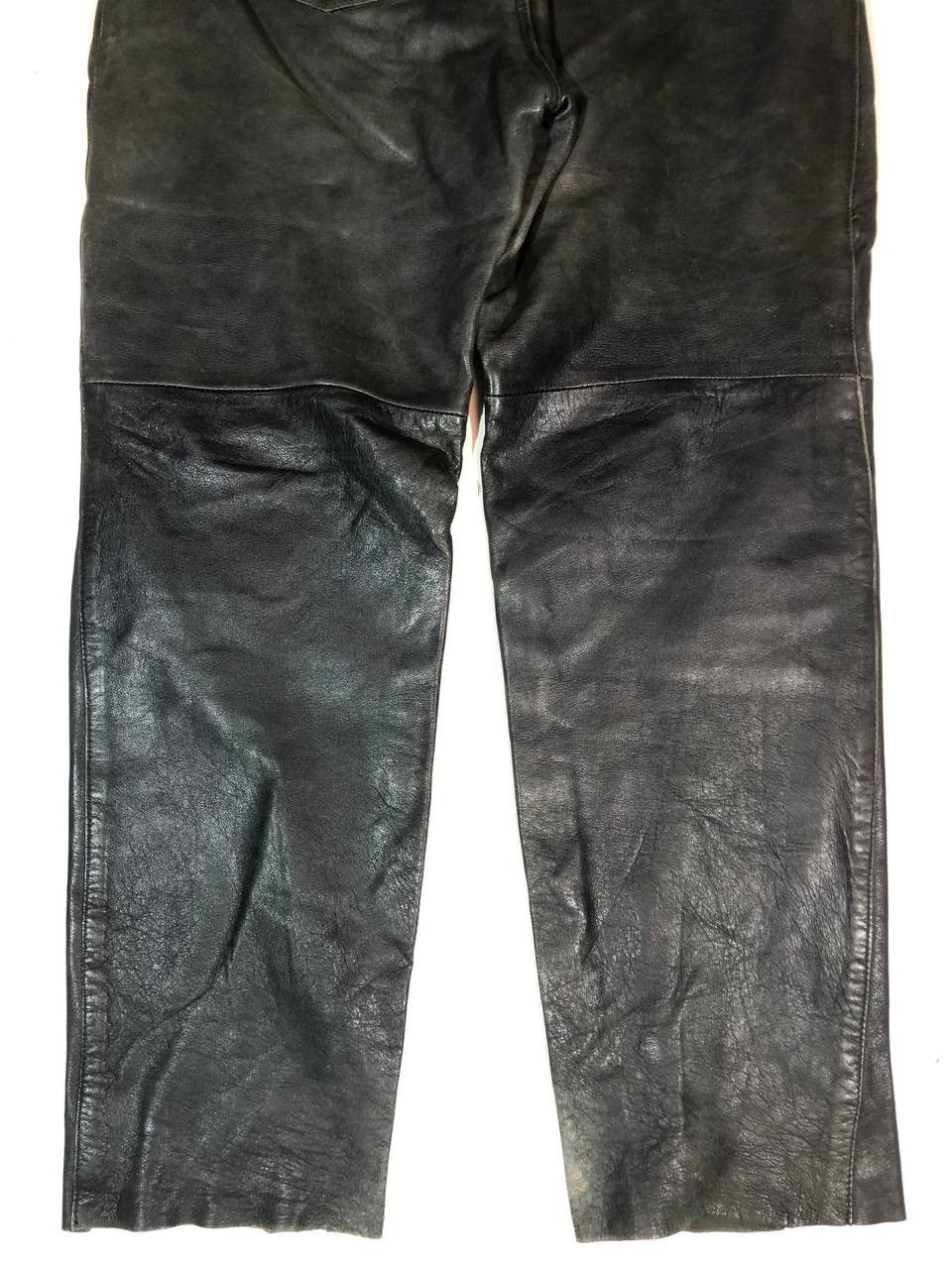 Vintage Racing Moto Biker Japanese Leather Pants Vintage Size US 36 / EU 52 - 10 Thumbnail
