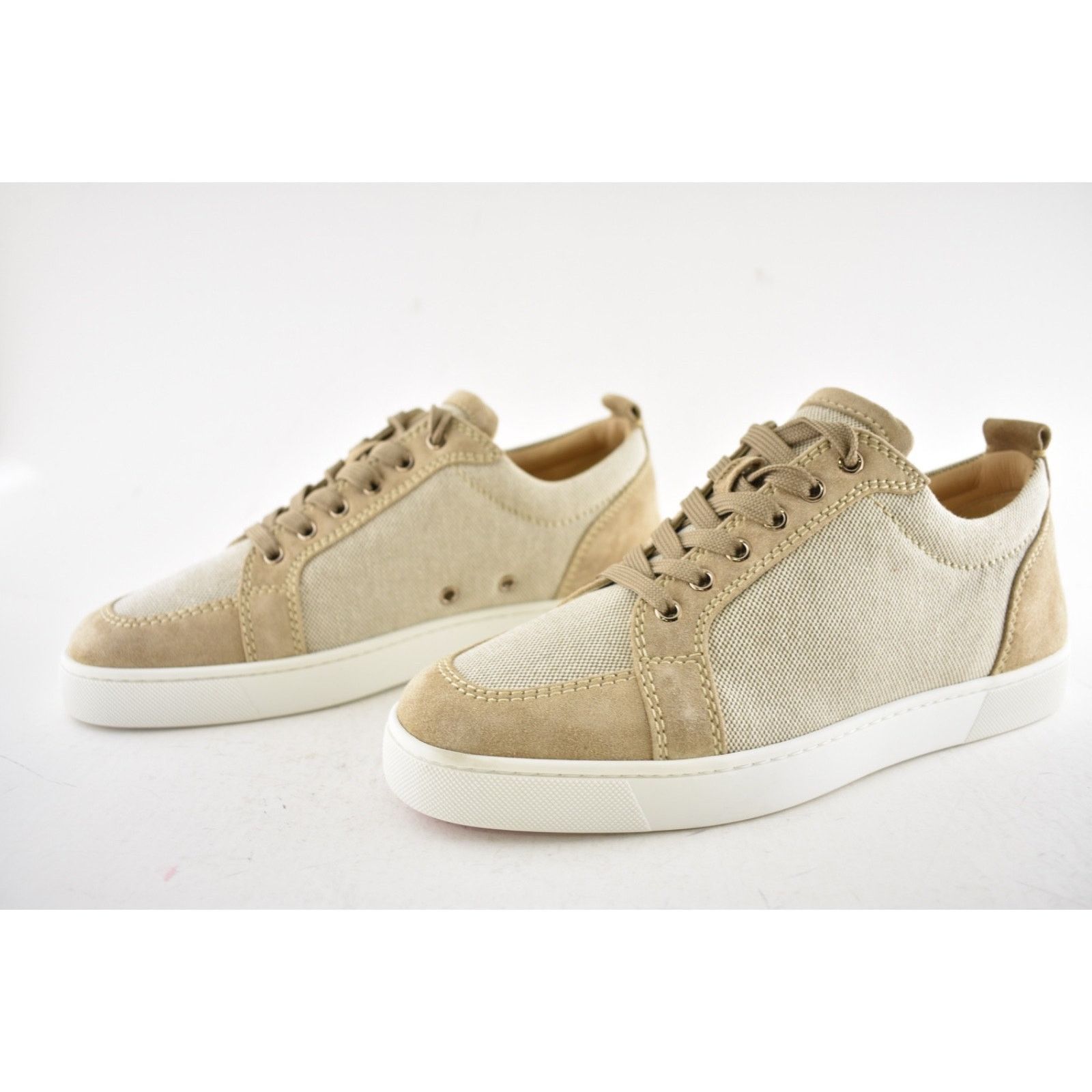Christian Louboutin Christian Louboutin Men Rantulow Flat Mandorla Beige Suede Size US 10 / EU 43 - 10 Thumbnail