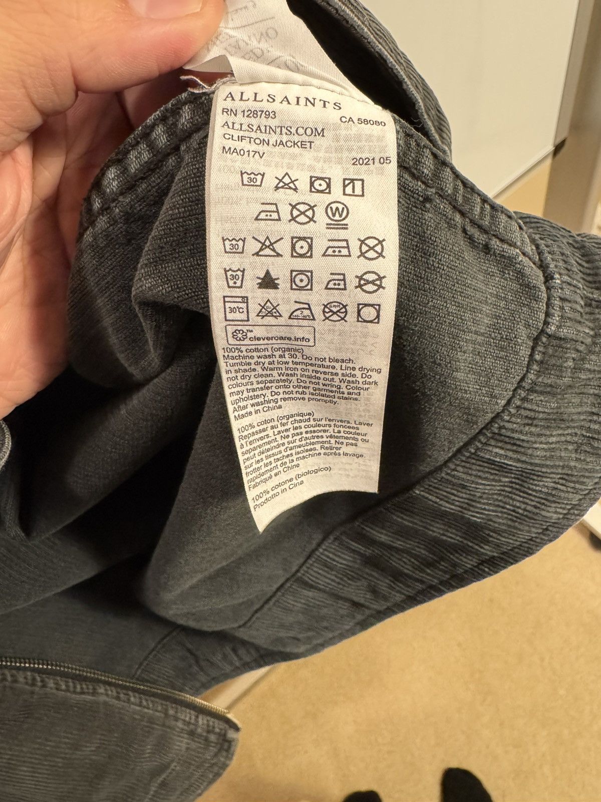 Allsaints Clifton Organic Cotton Corduroy Jacket M Size US M / EU 48-50 / 2 - 14 Thumbnail
