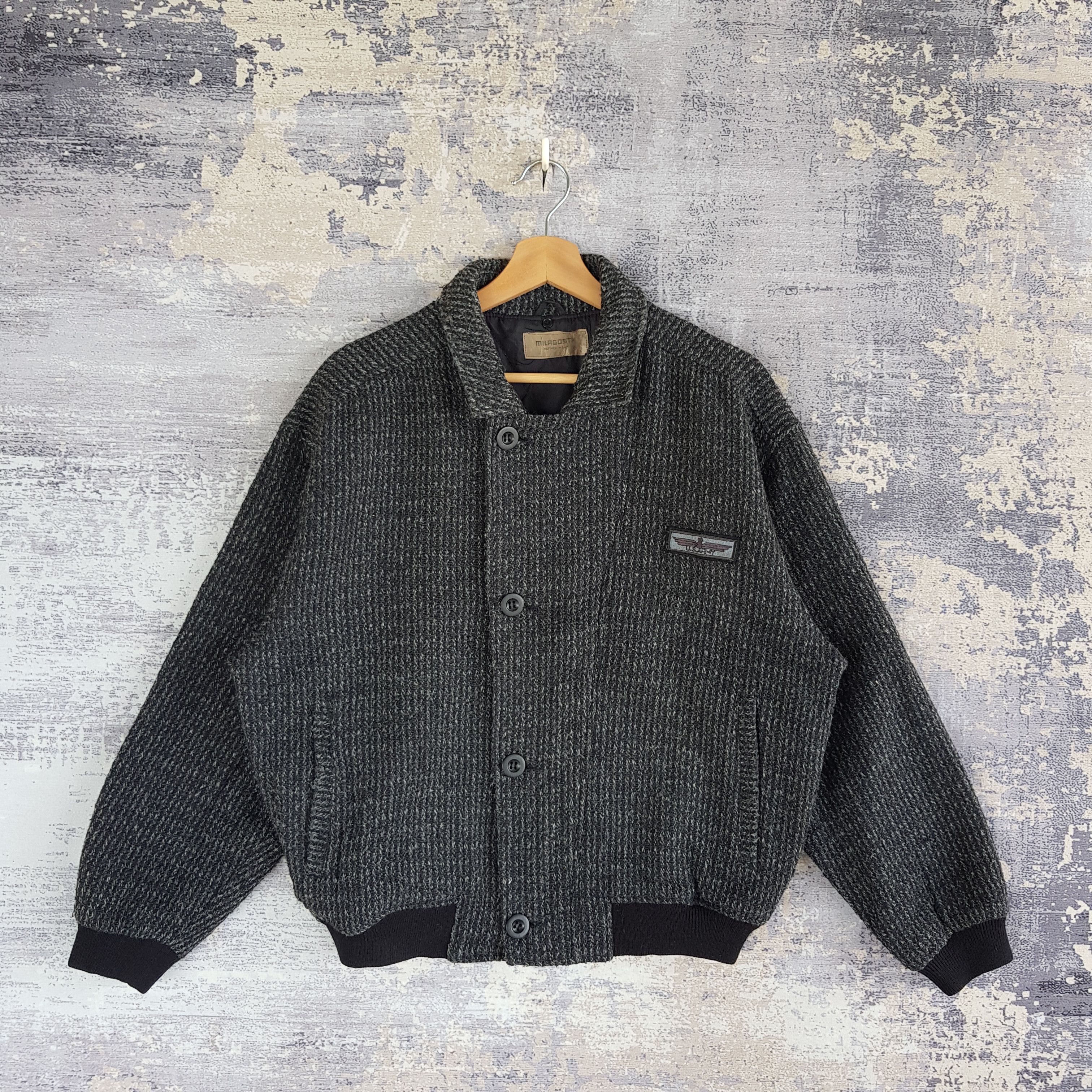 Japanese Brand × Vintage Vintage Japanese Milasosta Varsity Jacket Wool Jacket Size US M / EU 48-50 / 2 - 1 Thumbnail