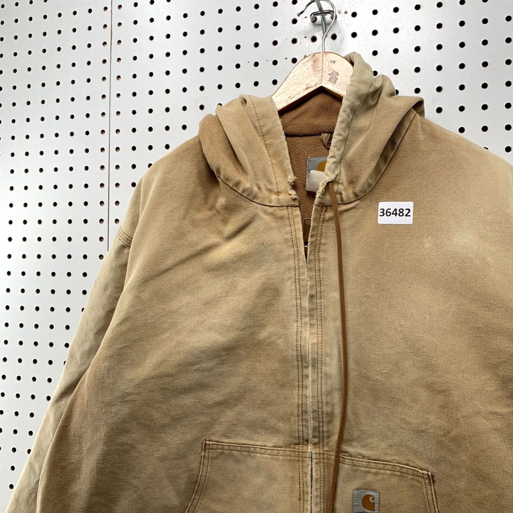 Carhartt VINTAGE Carhartt Hoodie Mens 2XL Brown Canvas Jacket Men Thermal Lined Faded 29x28 Size US XXL / EU 58 / 5 - 7 Thumbnail