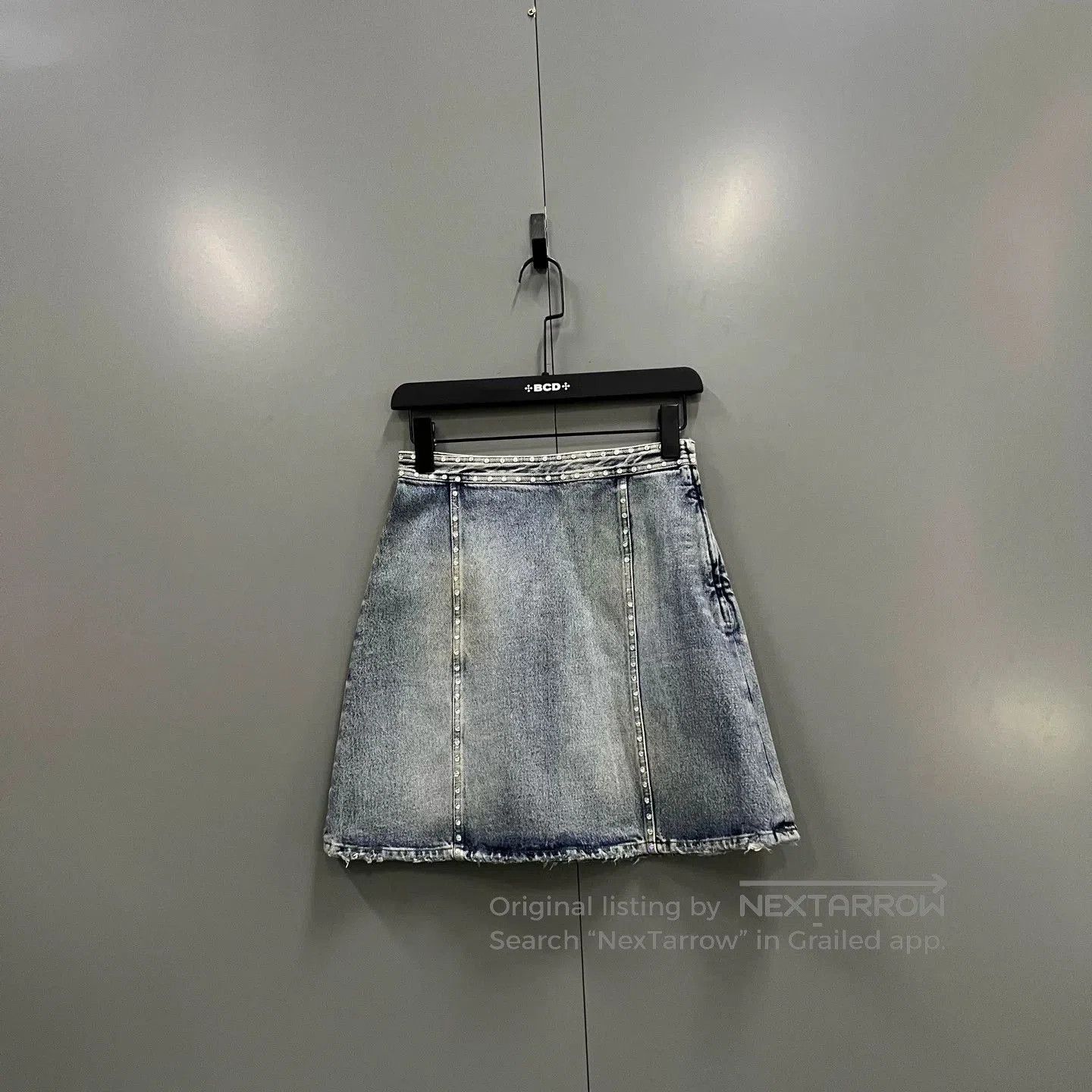Miu Miu Miu Miu Crystal Denim Skirt. Size 35" - 1 Thumbnail