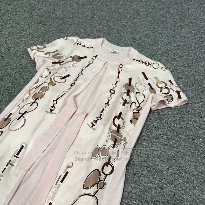 Hermes Hermes String Music Silk Cashmere Patchwork Dress Size XS / US 0-2 / IT 36-38 - 4 Thumbnail