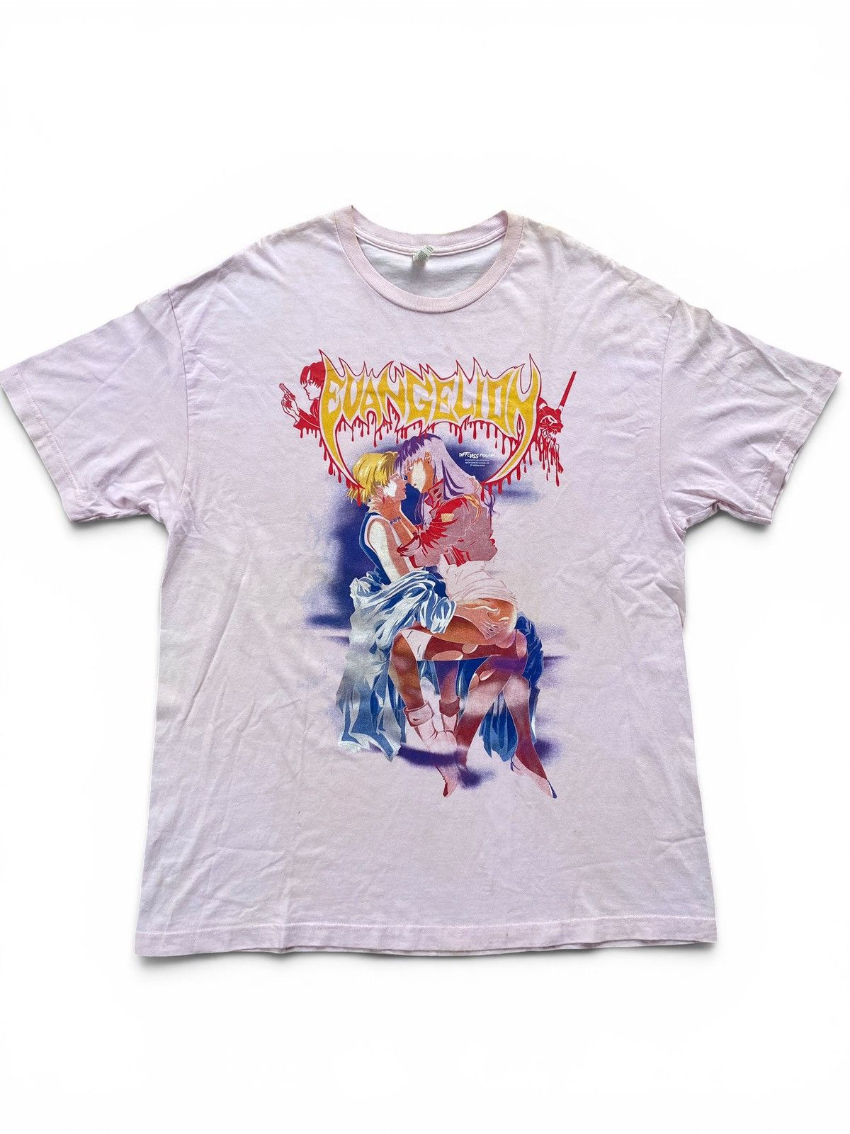 Japanese Brand Rare Neon Genesis Evangelion Waifu Tee Love is Destructive Size US XL / EU 56 / 4 - 1 Thumbnail