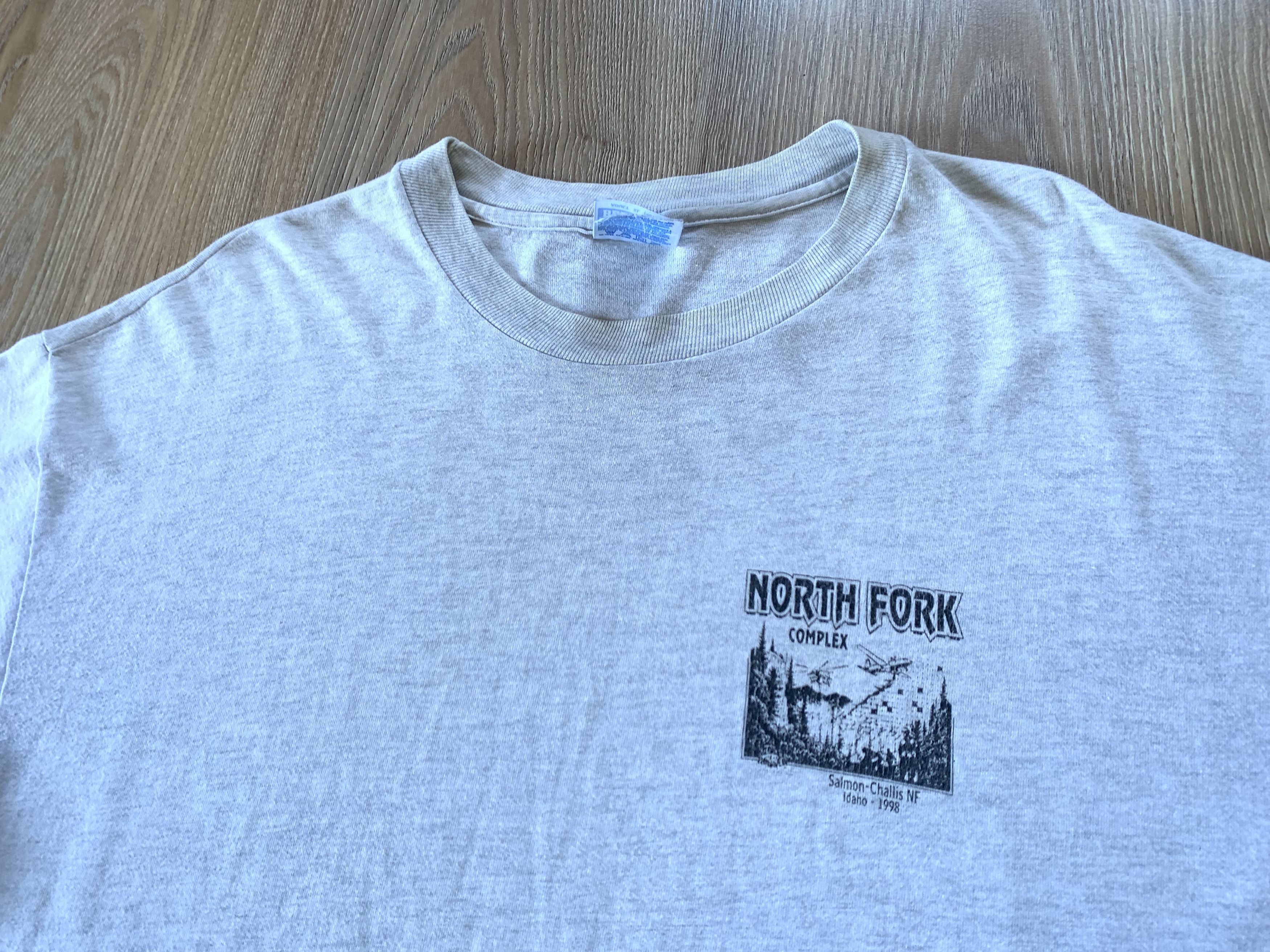 Hanes × Vintage North fork Complex Salmon-Chailis NF Vintage T-Shirt Size US XL / EU 56 / 4 - 4 Thumbnail