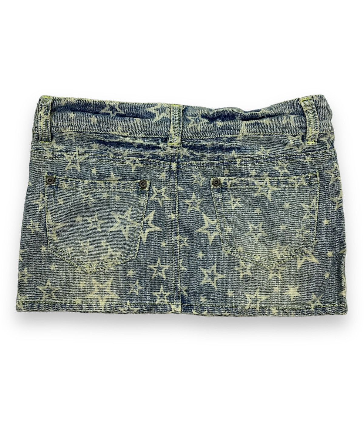 Japanese Brand Grazie Dirty Full Print Jeans Skirt Size 29" - 2 Thumbnail
