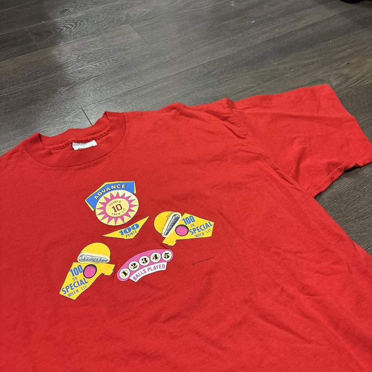 Designer Vintage Stanley desantis pinball t shirt 90s XL Size US XL / EU 56 / 4 - 1 Thumbnail