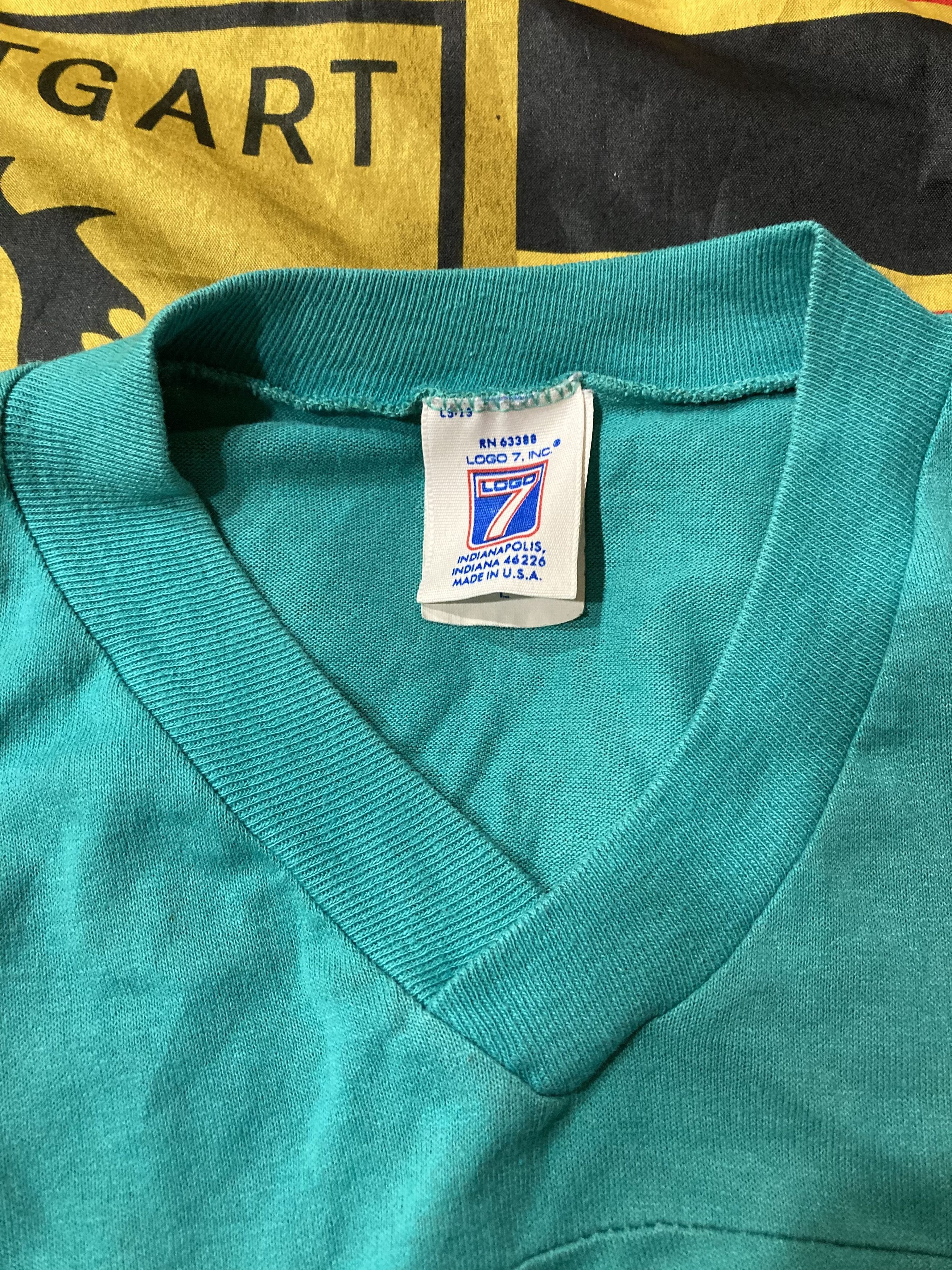 Logo 7 VTG 80s Logo7 Miami Dolphins Shirt 3/4 Sleeve Single Stitch Size US L / EU 52-54 / 3 - 3 Thumbnail