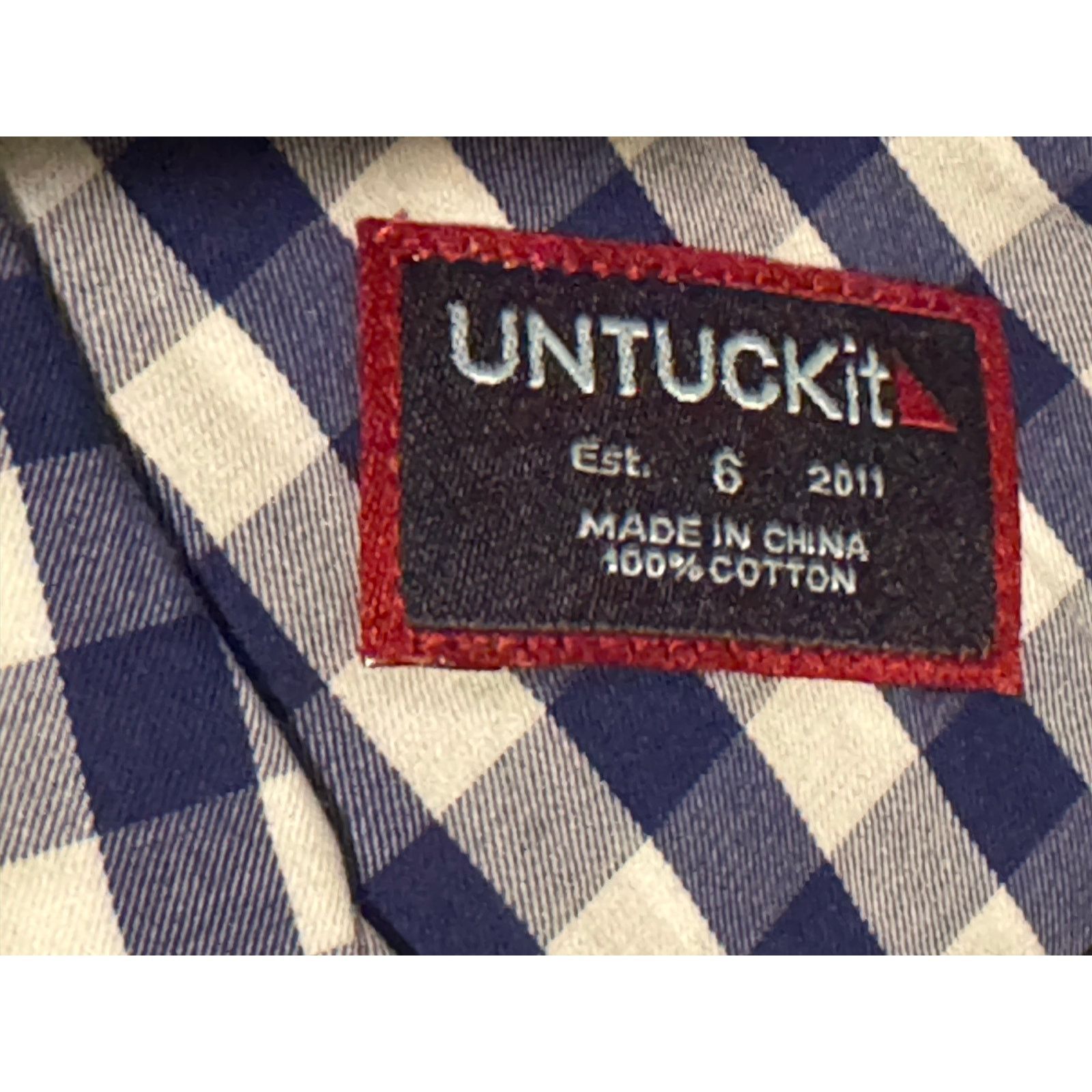 UNTUCKit UNTUCKIT Belleza Button Up Blue White Gingham Shirt Size 6 Size S / US 4 / IT 40 - 5 Thumbnail